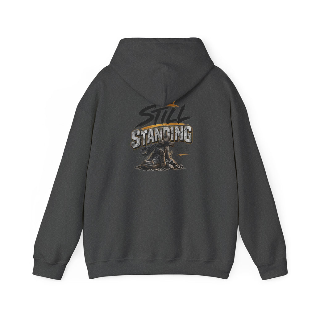 Still Standing Hoodie – Inspirational Mountain Sunrise Graphic Sweatshirt