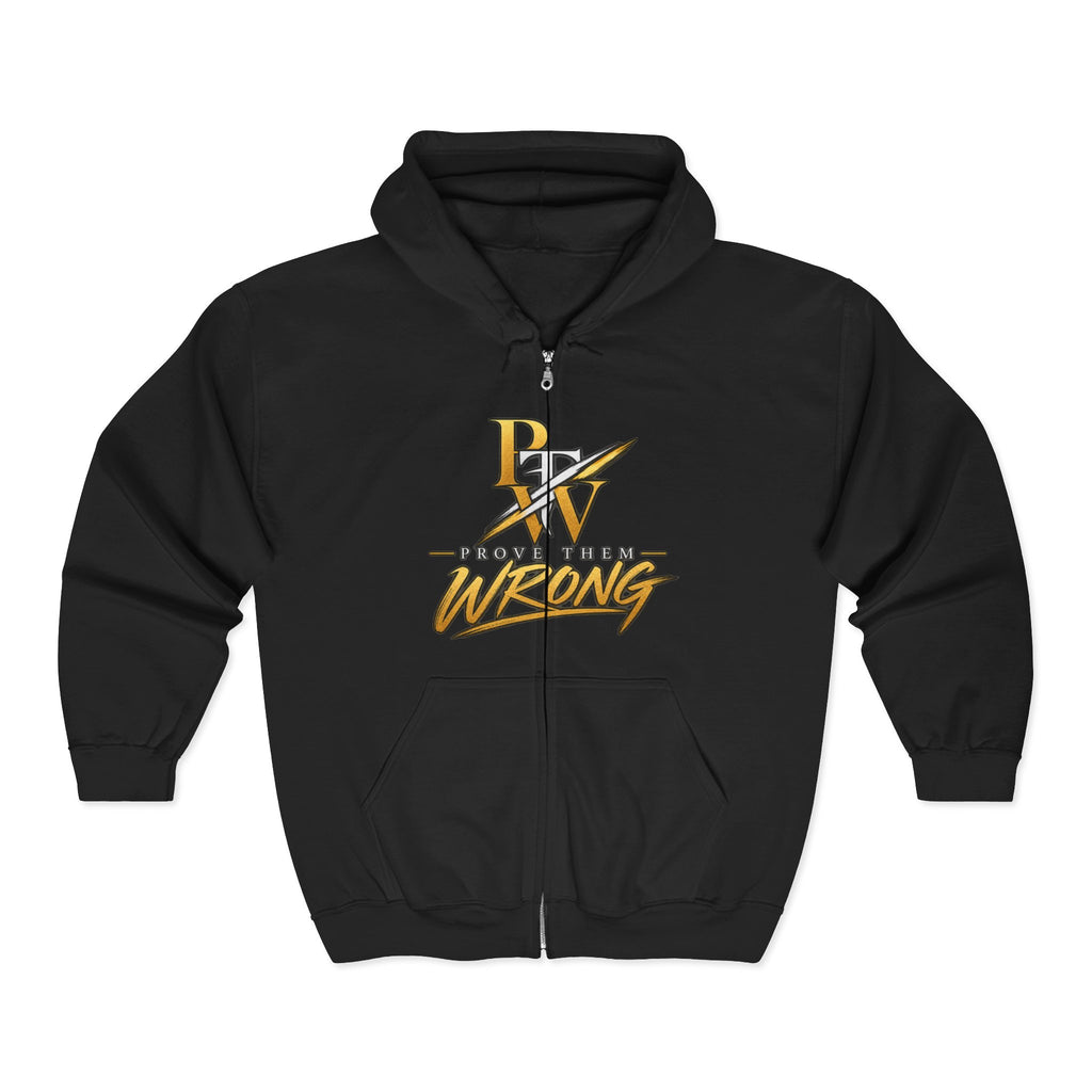 Elevate Don't Compete Full-Zip Hoodie — "Prove Them Wrong" Motivational Zip-Up