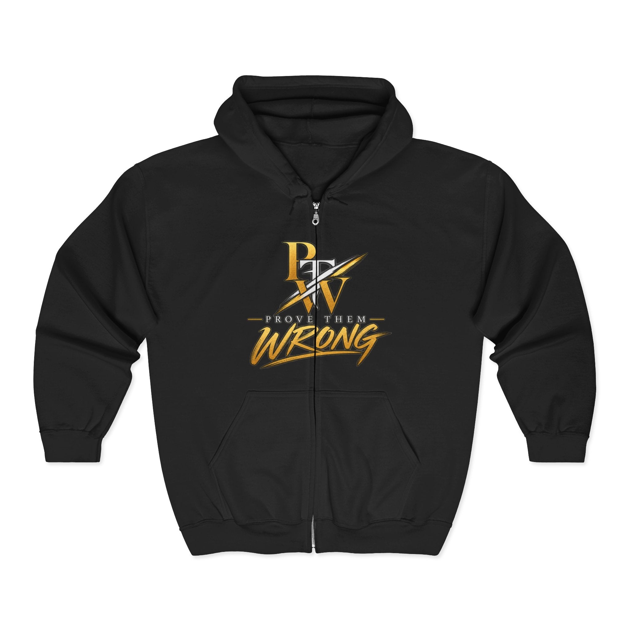 Elevate Don't Compete Full-Zip Hoodie — "Prove Them Wrong" Motivational Zip-Up