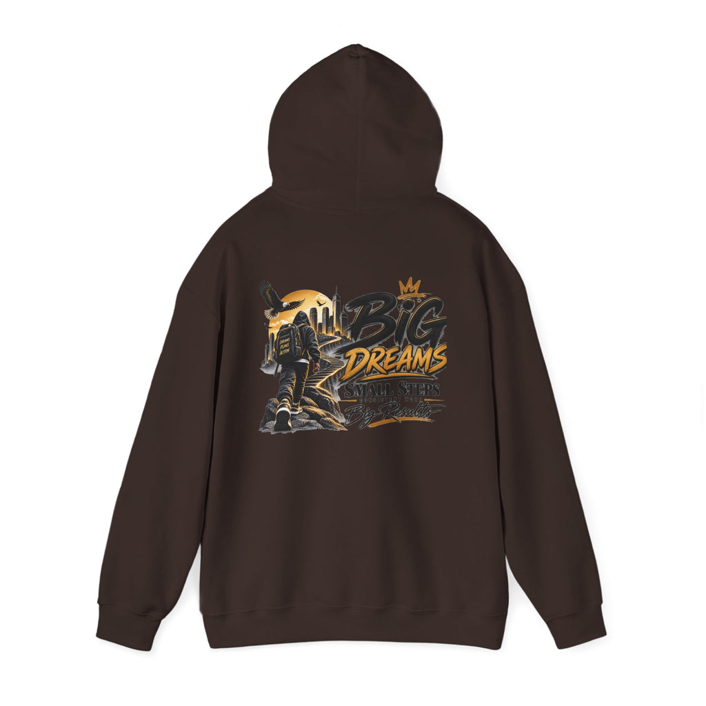 Stay Locked In Hoodie — "Big Dreams, Small Steps" Motivational Graphic Hoodie