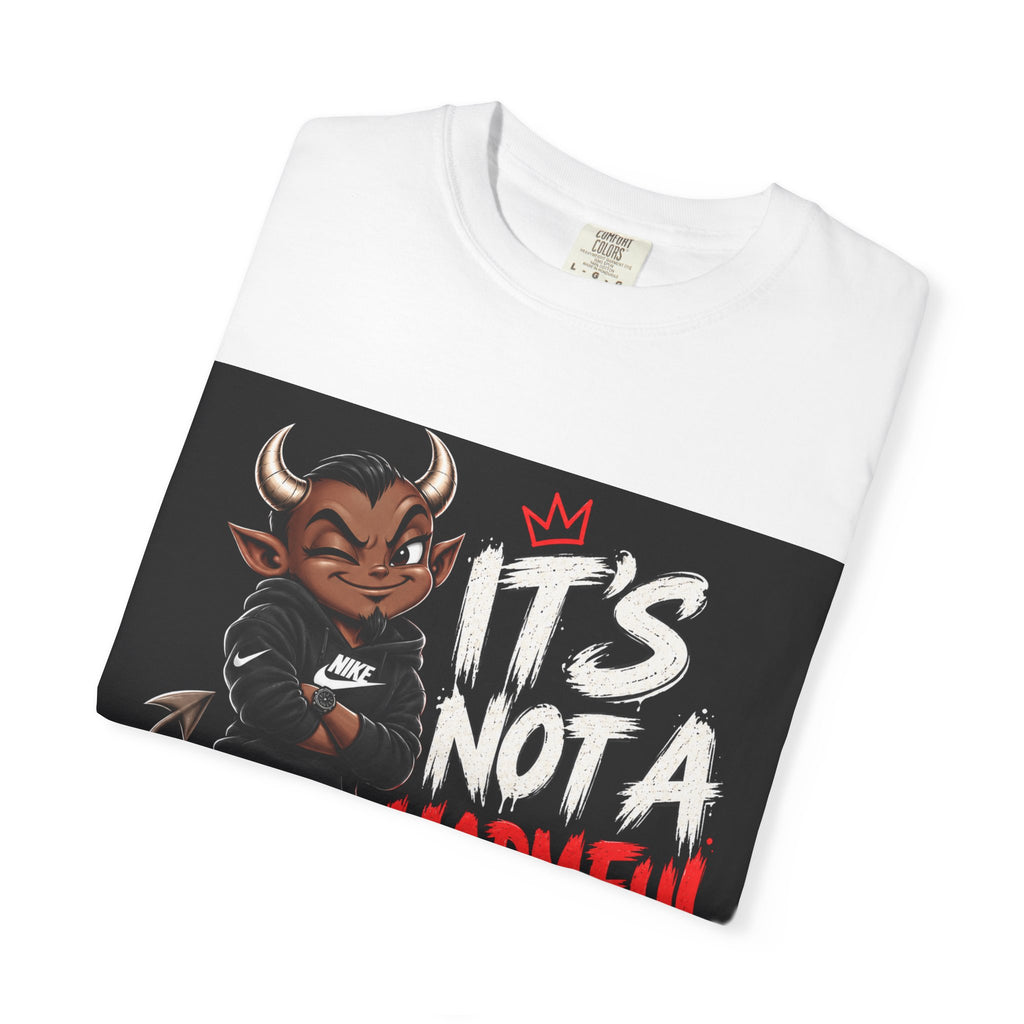 T-Shirt — "It's Not a Harmful Devil" Cartoon Devil Graphic Tee