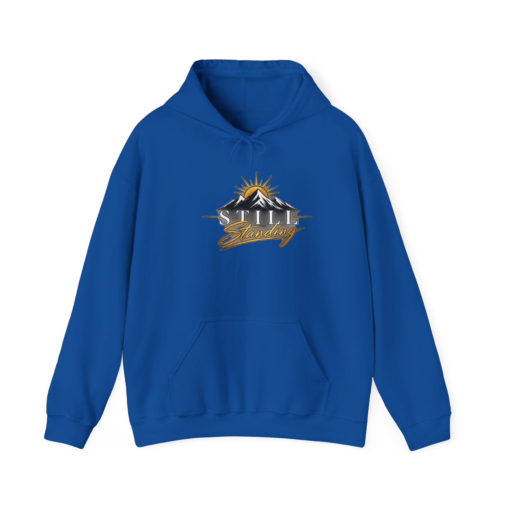 Still Standing Hoodie – Inspirational Mountain Sunrise Graphic Sweatshirt