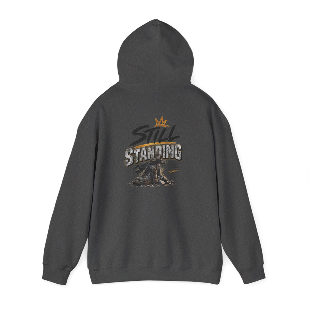 Still Standing Hoodie – Inspirational Mountain Sunrise Graphic Sweatshirt
