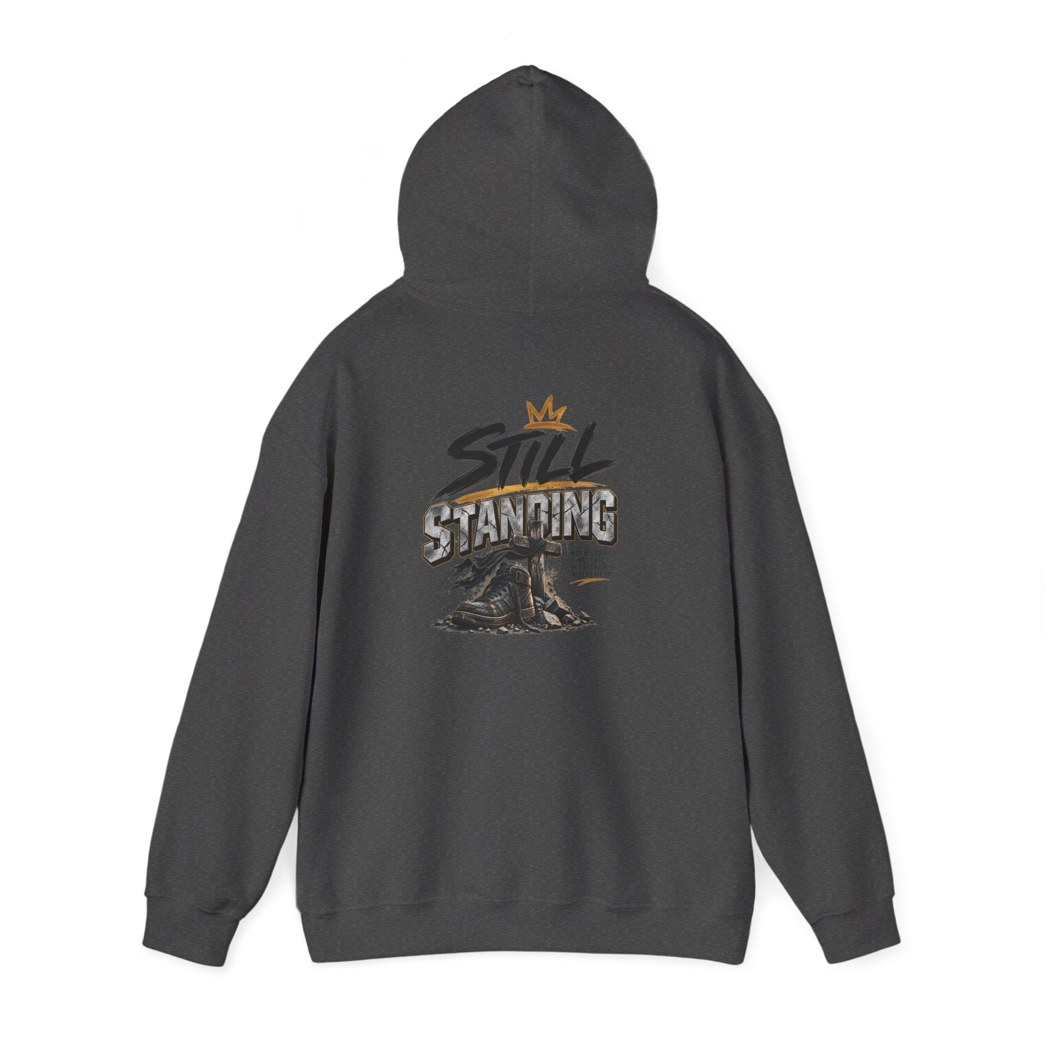 Still Standing Hoodie – Inspirational Mountain Sunrise Graphic Sweatshirt