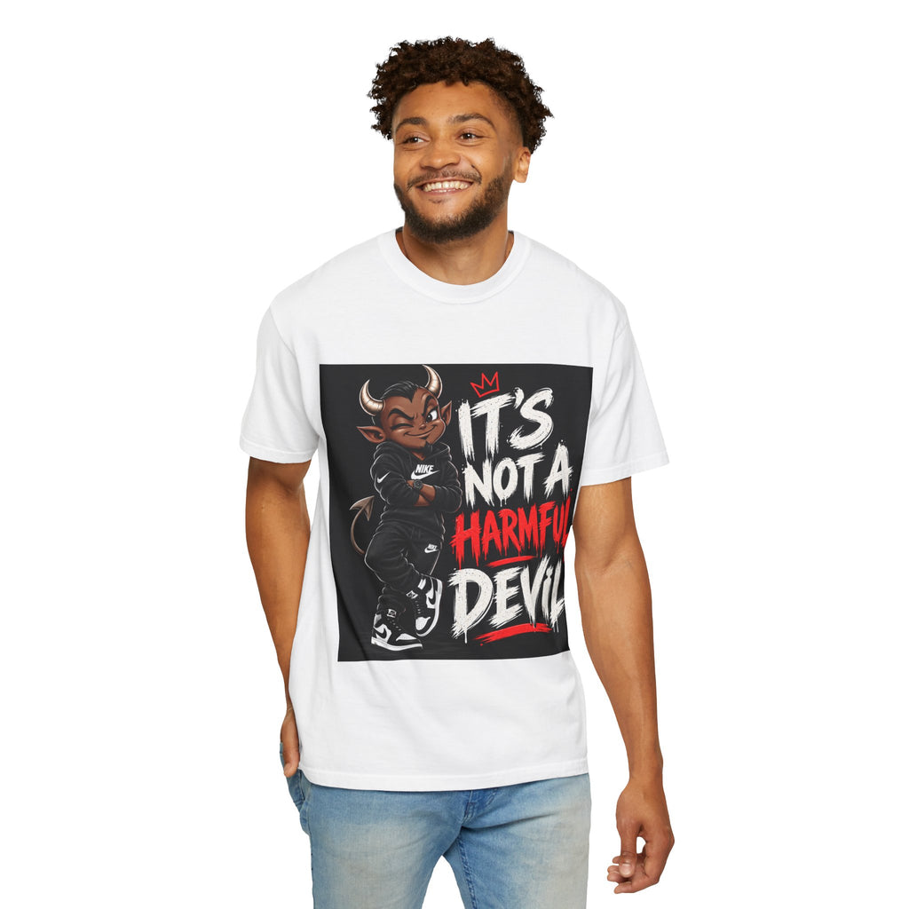 T-Shirt — "It's Not a Harmful Devil" Cartoon Devil Graphic Tee