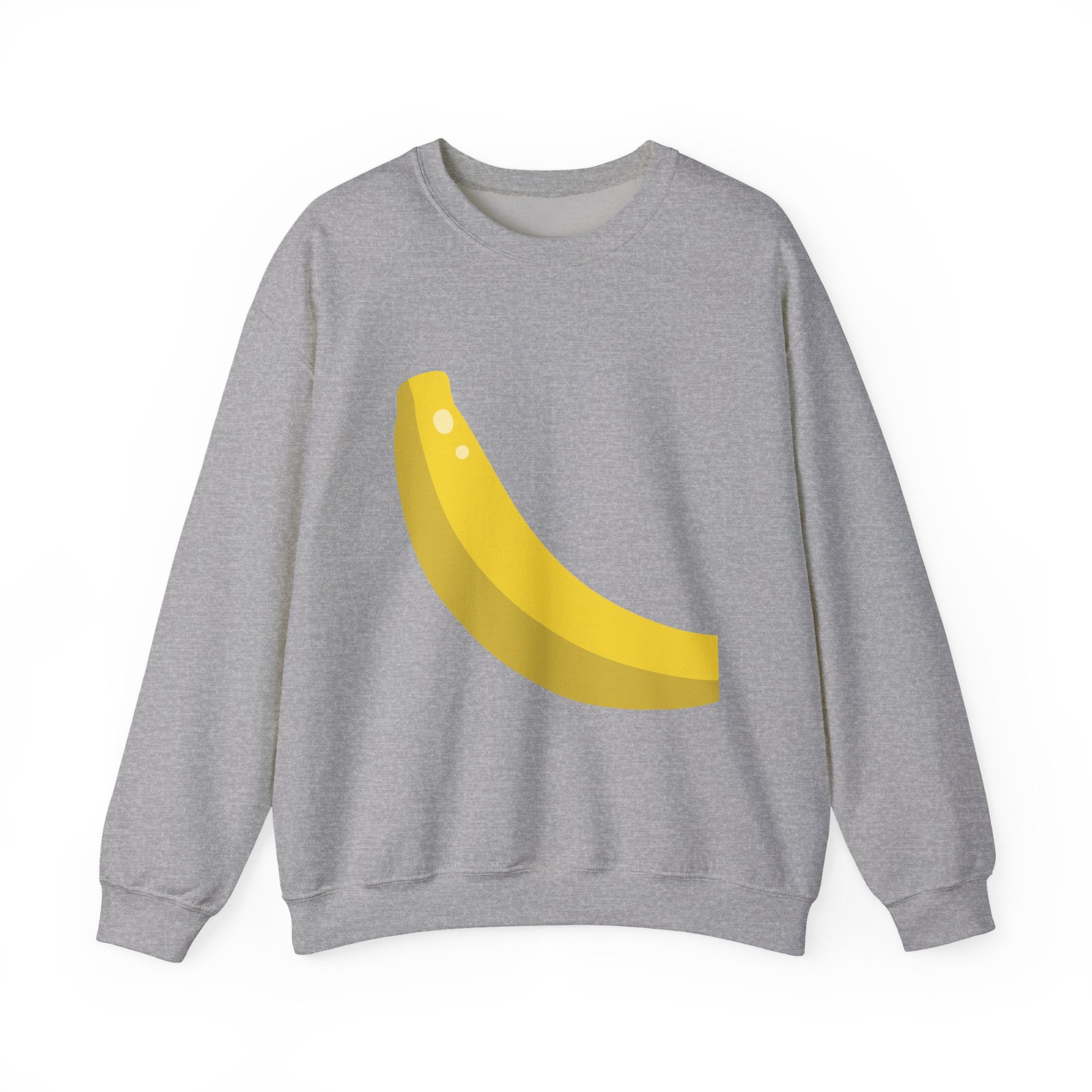 Banana Graphic Sweatshirt – Minimalist Yellow Fruit Crewneck