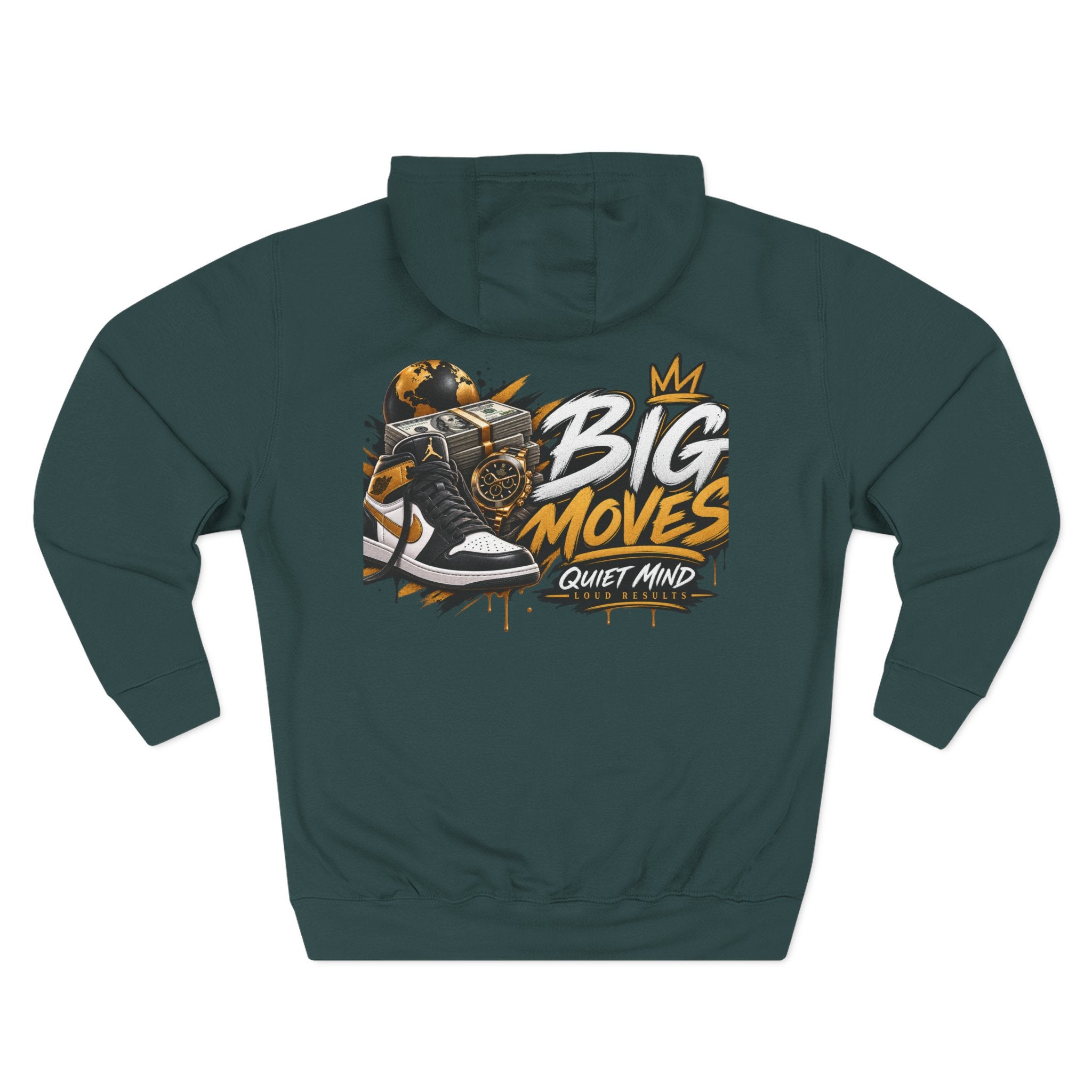 Big Moves Graphic Hoodie — 'Big Moves, Quiet Mind' Streetwear Pullover