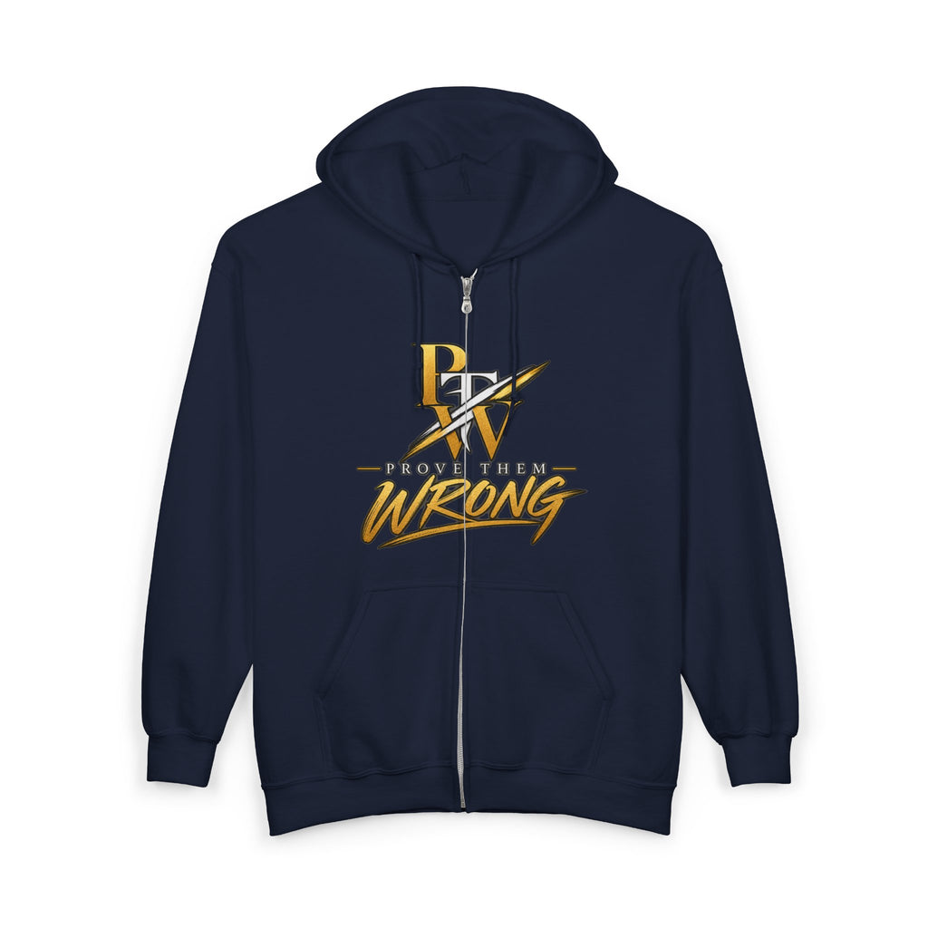 Elevate Don't Compete Full-Zip Hoodie — "Prove Them Wrong" Motivational Zip-Up
