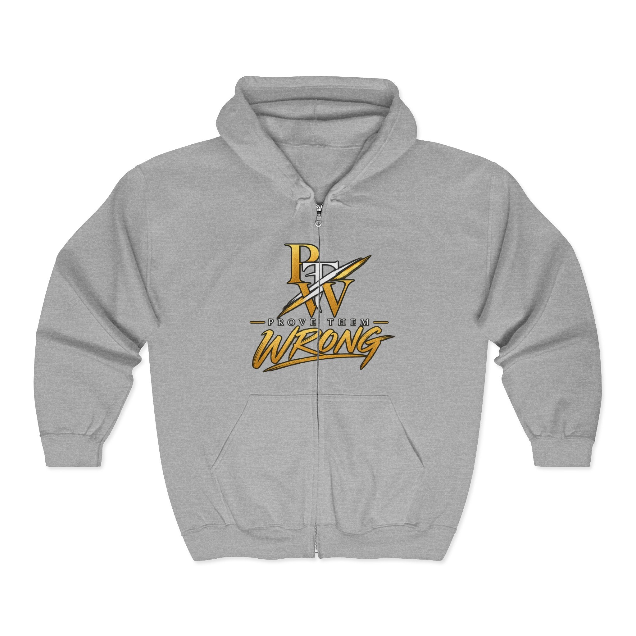 Elevate Don't Compete Full-Zip Hoodie — "Prove Them Wrong" Motivational Zip-Up