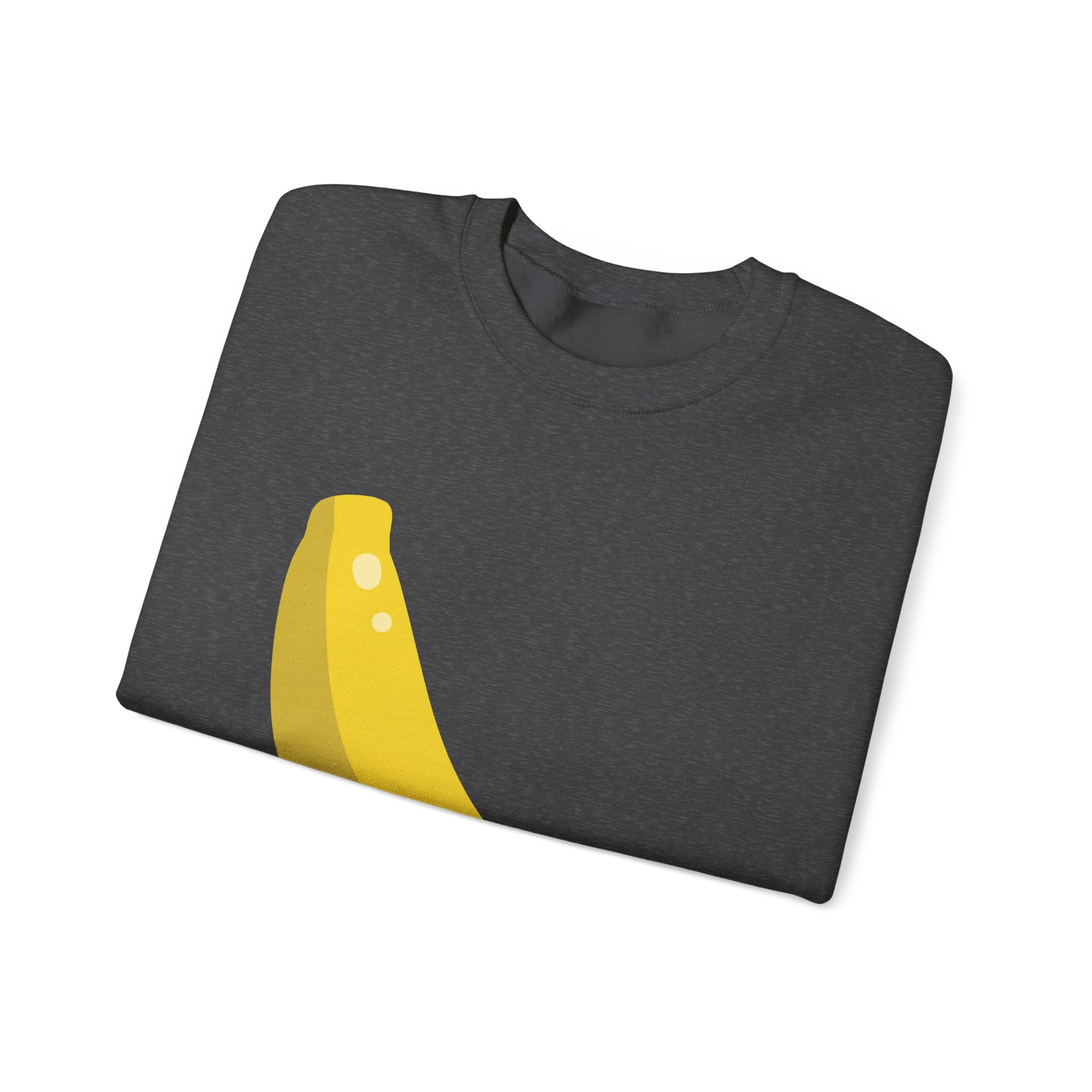 Banana Graphic Sweatshirt – Minimalist Yellow Fruit Crewneck