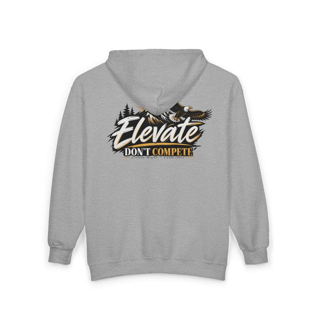 Elevate Don't Compete Full-Zip Hoodie — "Prove Them Wrong" Motivational Zip-Up