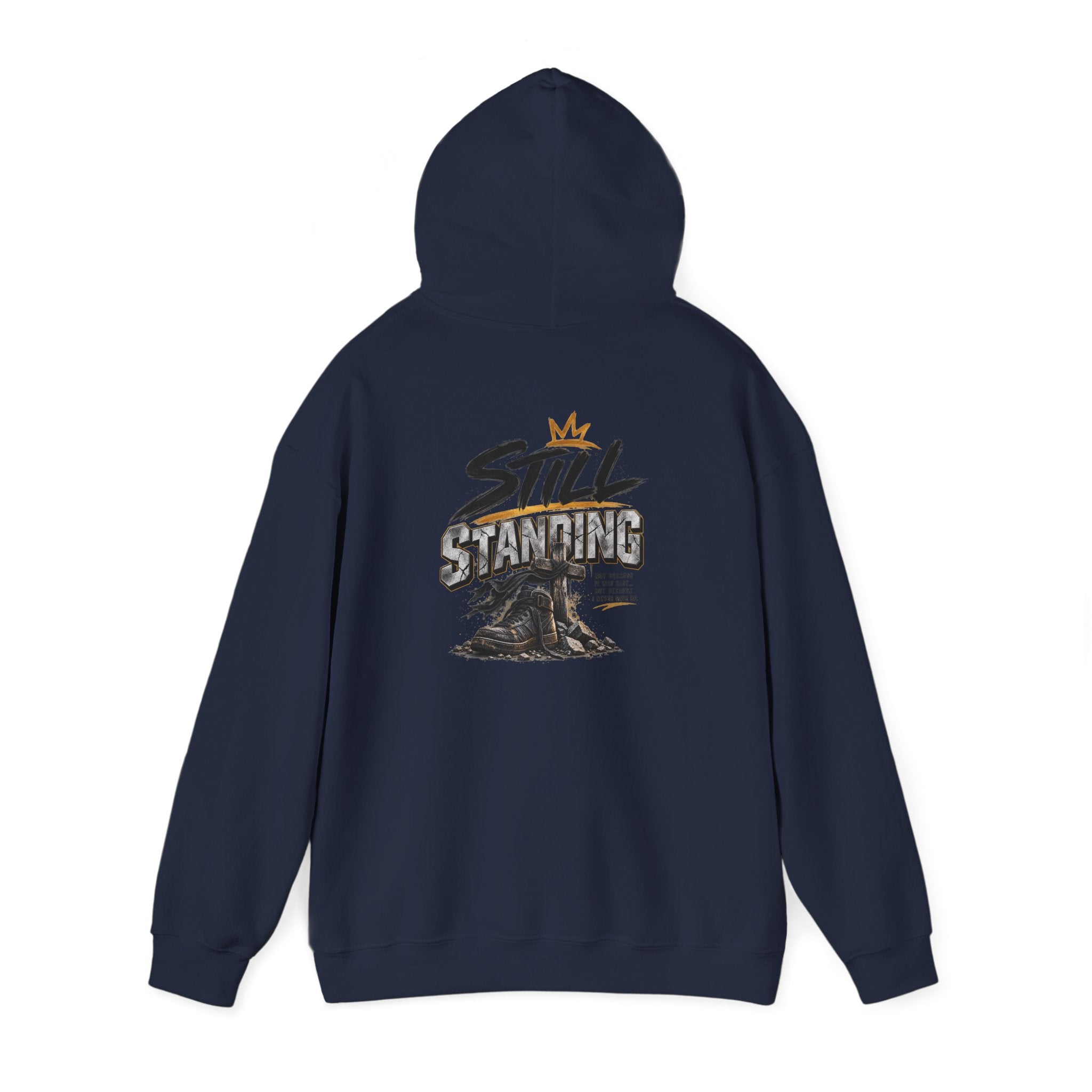 Still Standing Hoodie – Inspirational Mountain Sunrise Graphic Sweatshirt