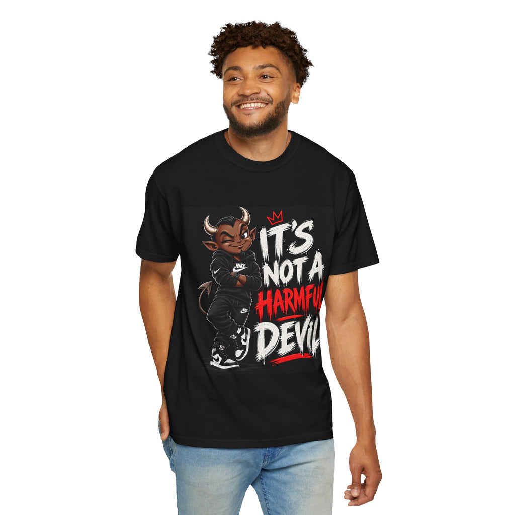 T-Shirt — "It's Not a Harmful Devil" Cartoon Devil Graphic Tee