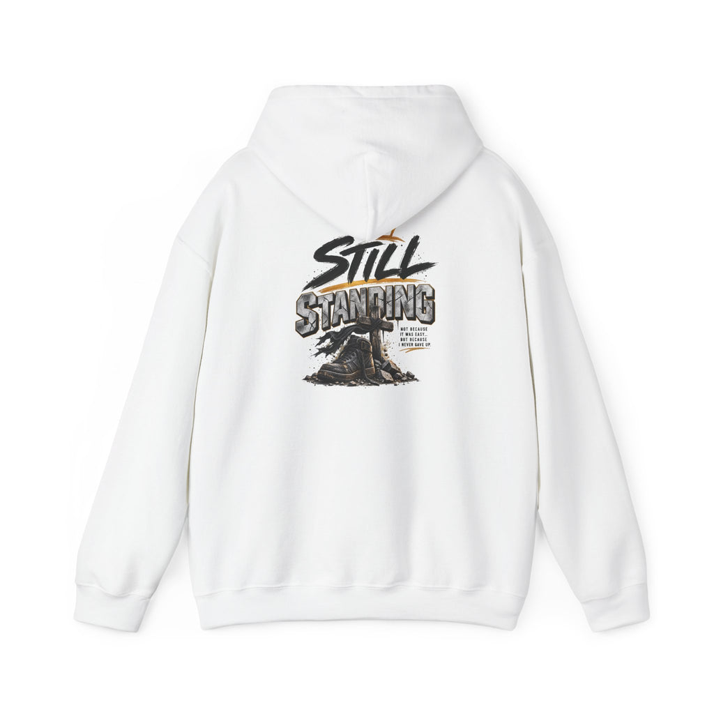 Still Standing Hoodie – Inspirational Mountain Sunrise Graphic Sweatshirt