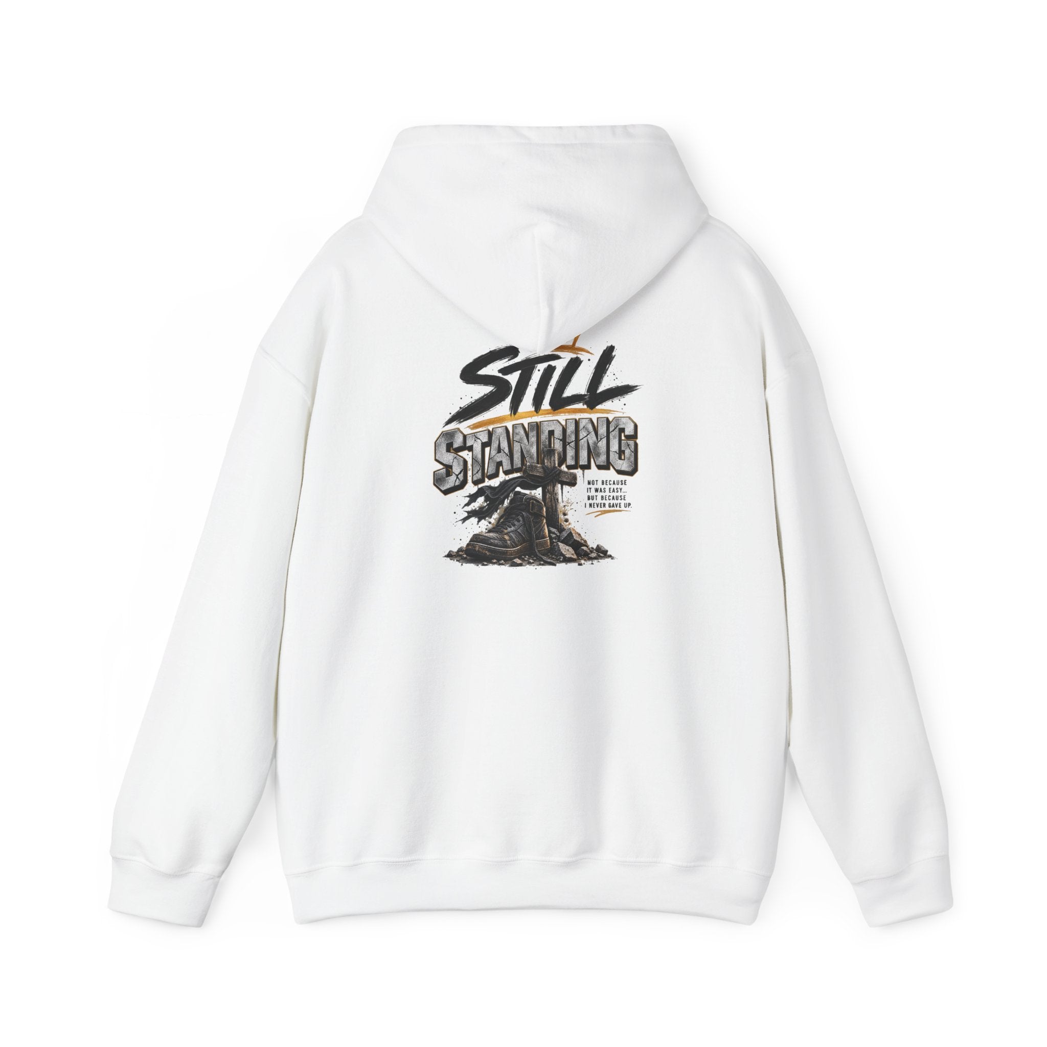 Still Standing Hoodie – Inspirational Mountain Sunrise Graphic Sweatshirt