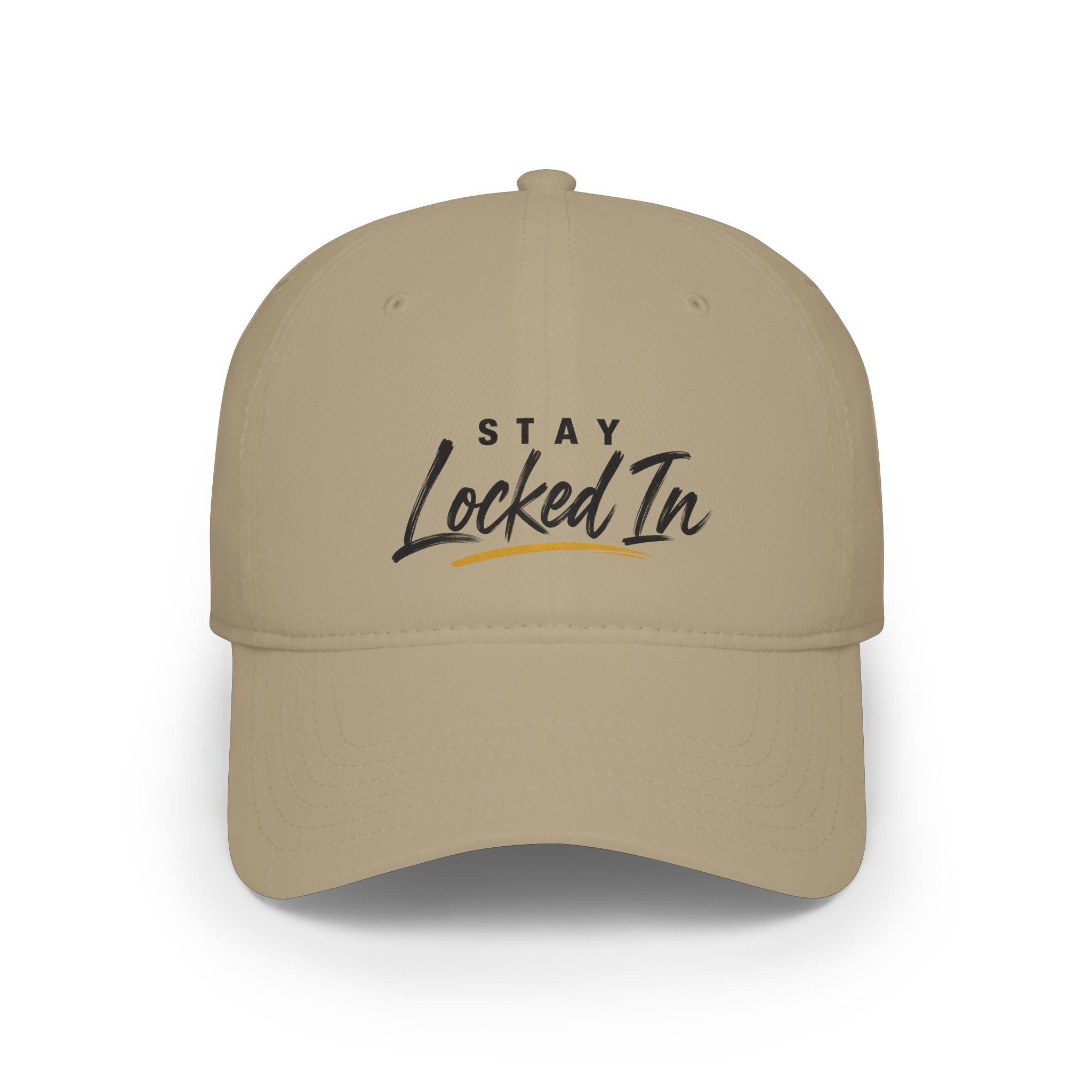 Stay Locked In Baseball Cap — Low Profile Red Dad Hat