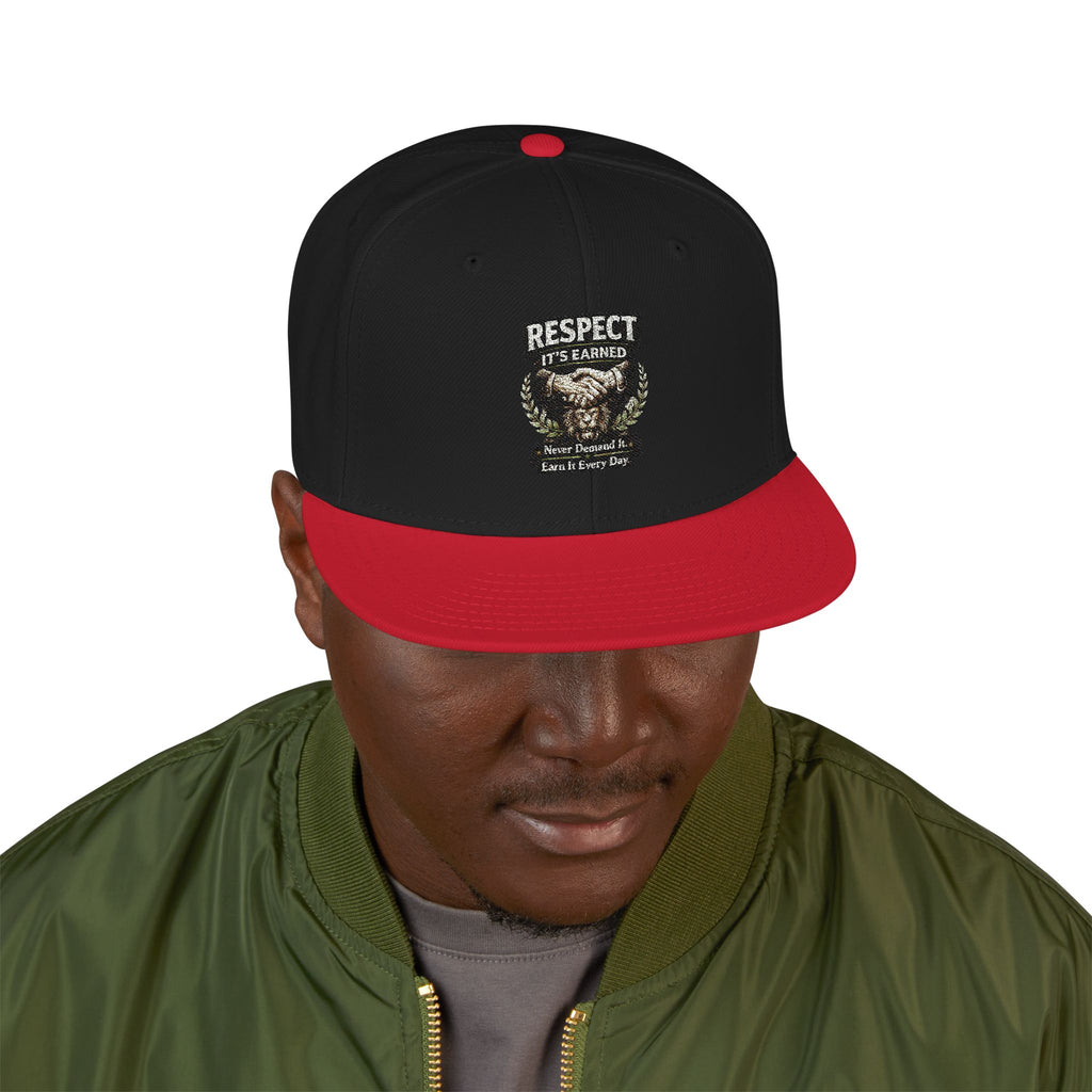 Snapback Hat - Camo Bear Embroidered Patch Cap