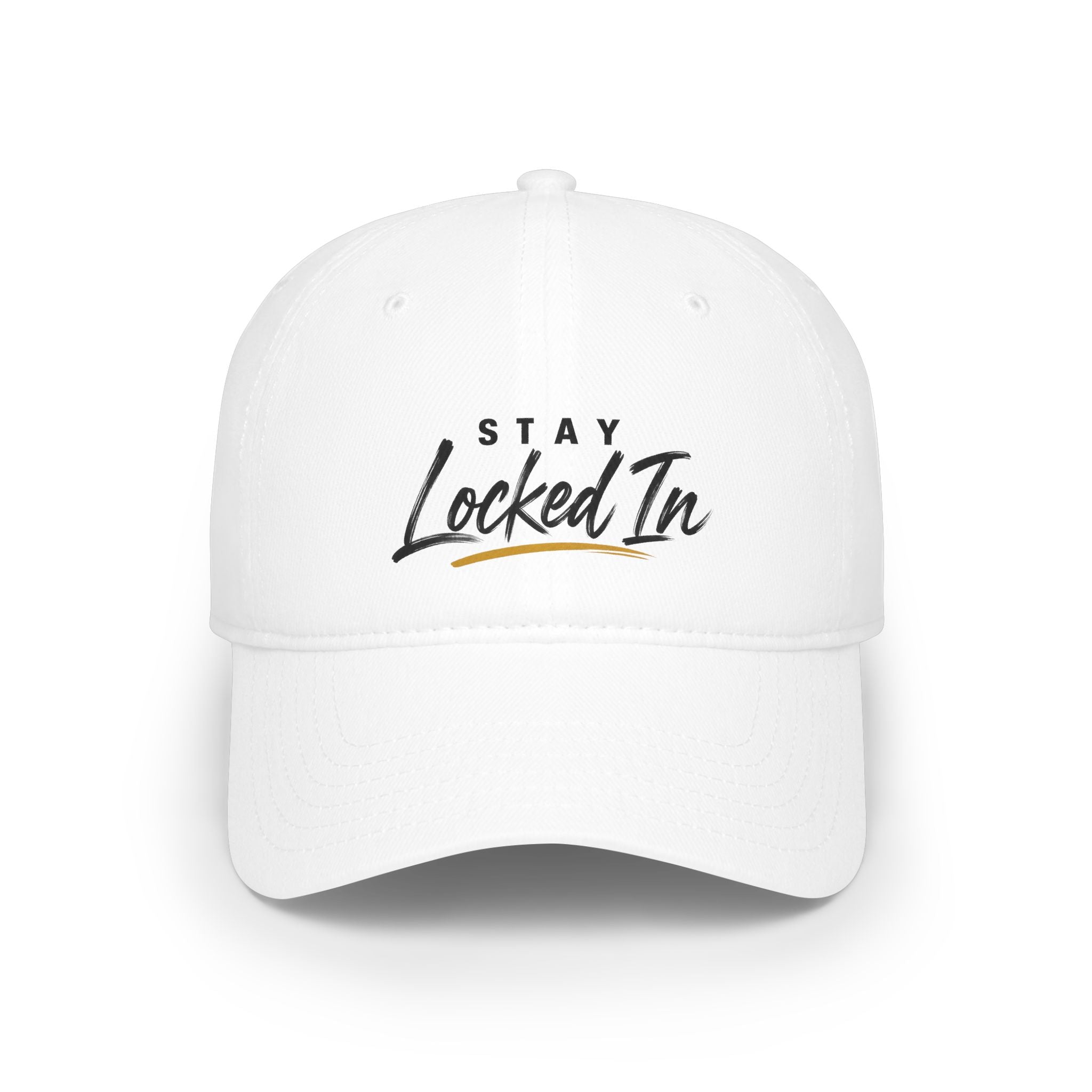 Stay Locked In Baseball Cap — Low Profile Red Dad Hat