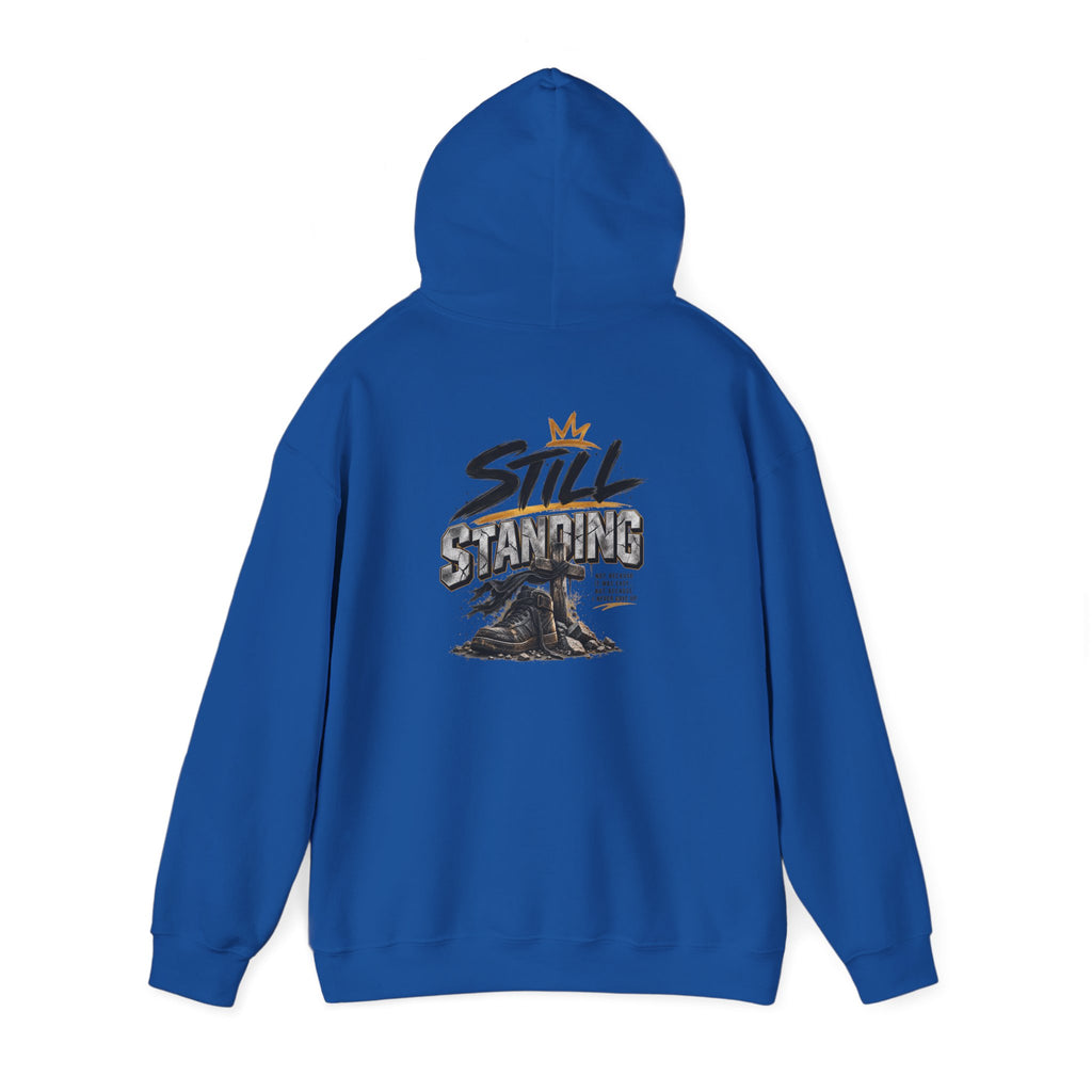Still Standing Hoodie – Inspirational Mountain Sunrise Graphic Sweatshirt