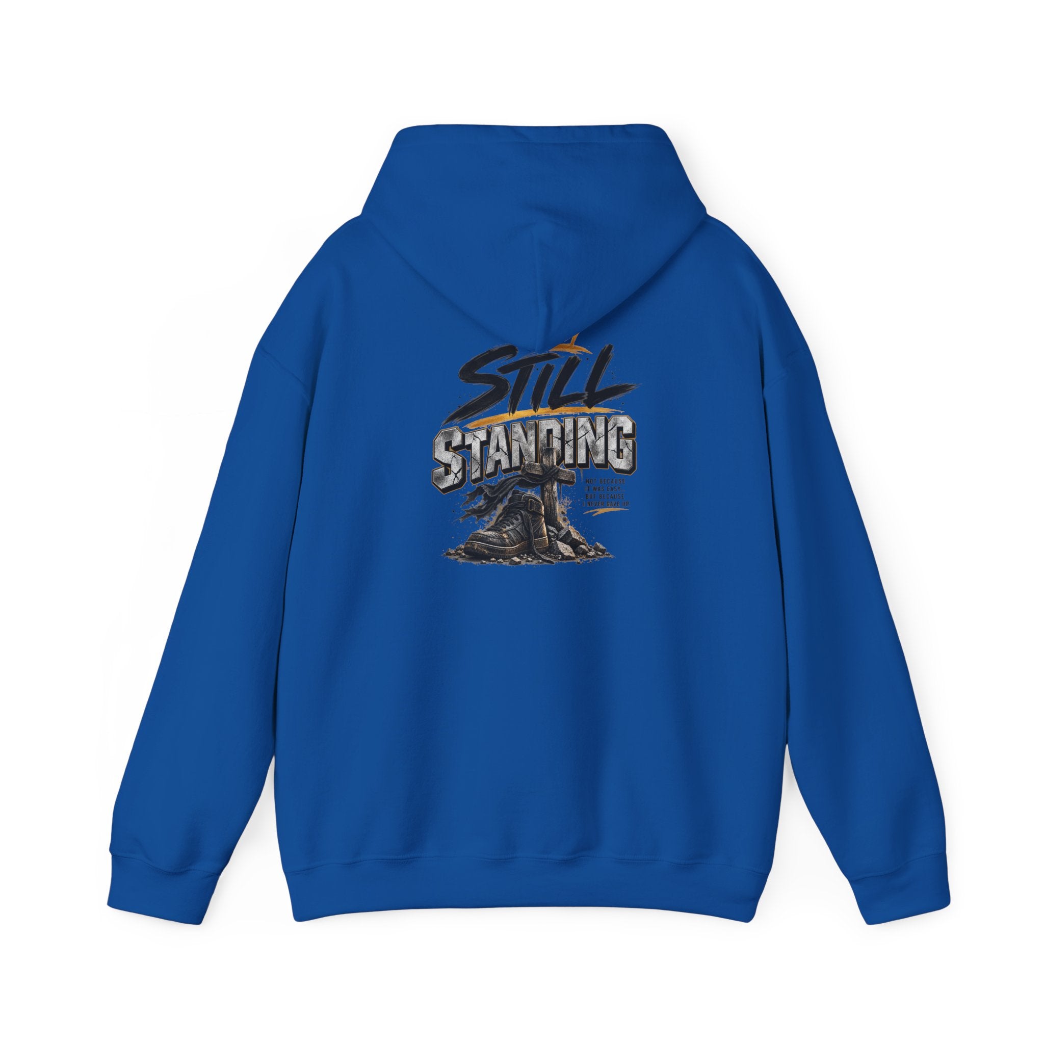 Still Standing Hoodie – Inspirational Mountain Sunrise Graphic Sweatshirt