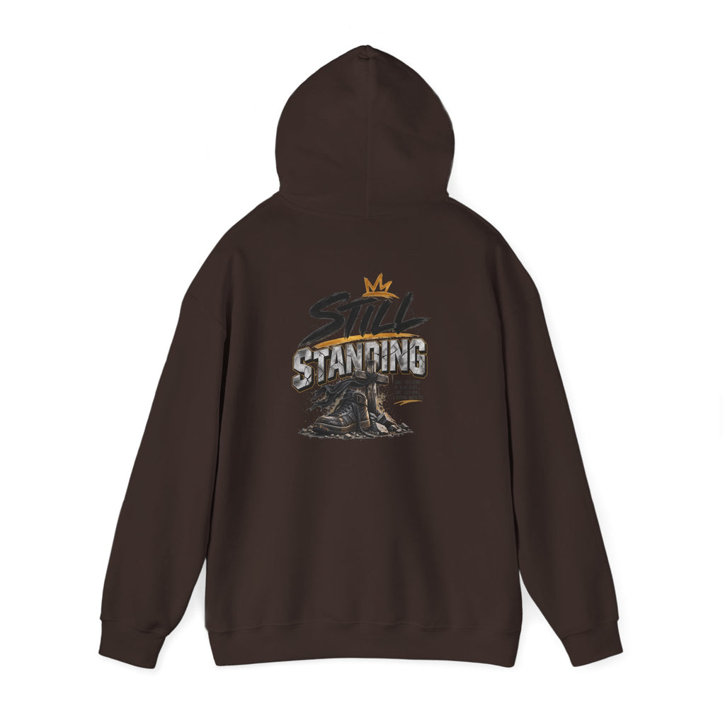 Still Standing Hoodie – Inspirational Mountain Sunrise Graphic Sweatshirt