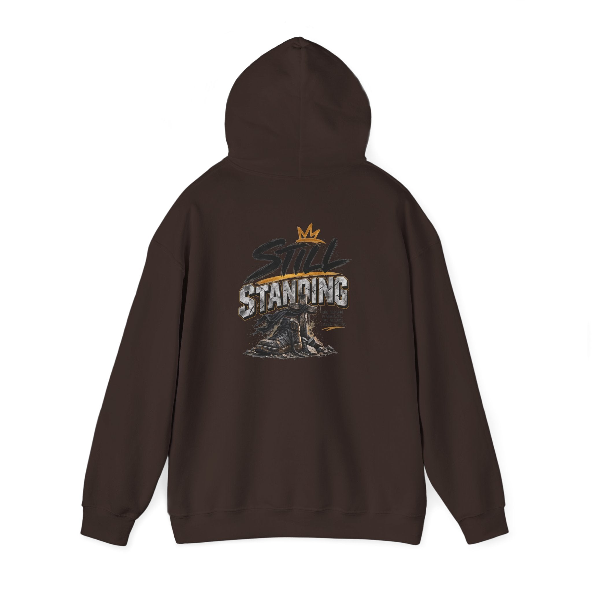 Still Standing Hoodie – Inspirational Mountain Sunrise Graphic Sweatshirt