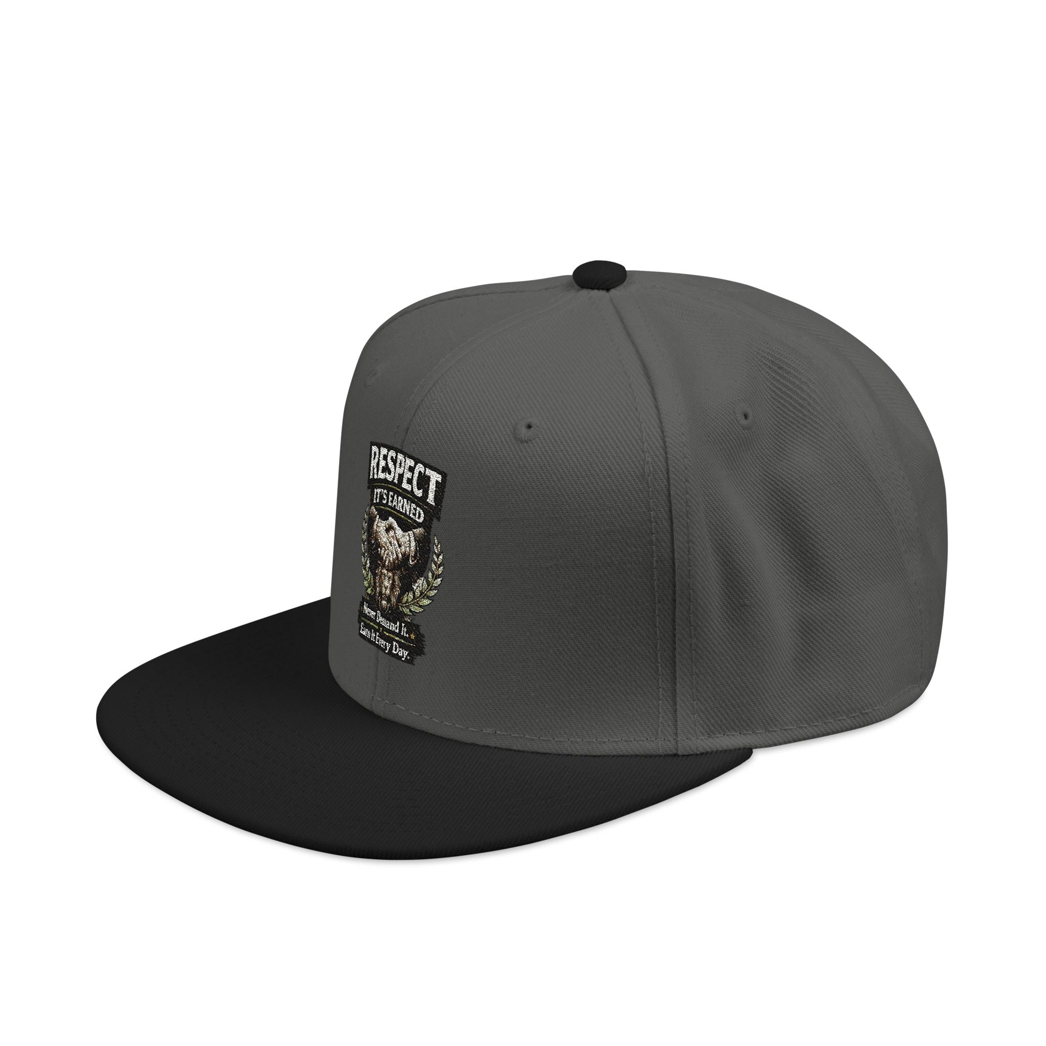 Snapback Hat - Camo Bear Embroidered Patch Cap