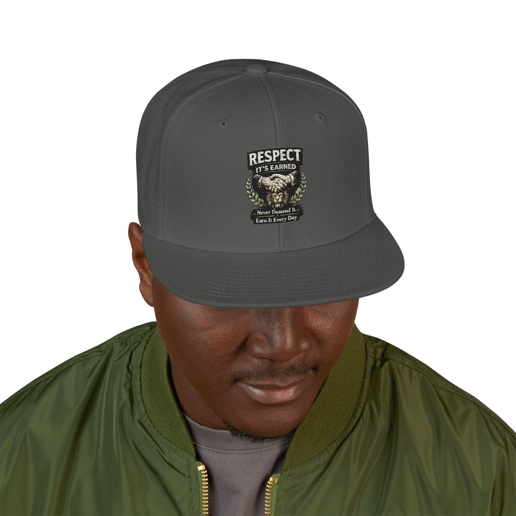 Snapback Hat - Camo Bear Embroidered Patch Cap