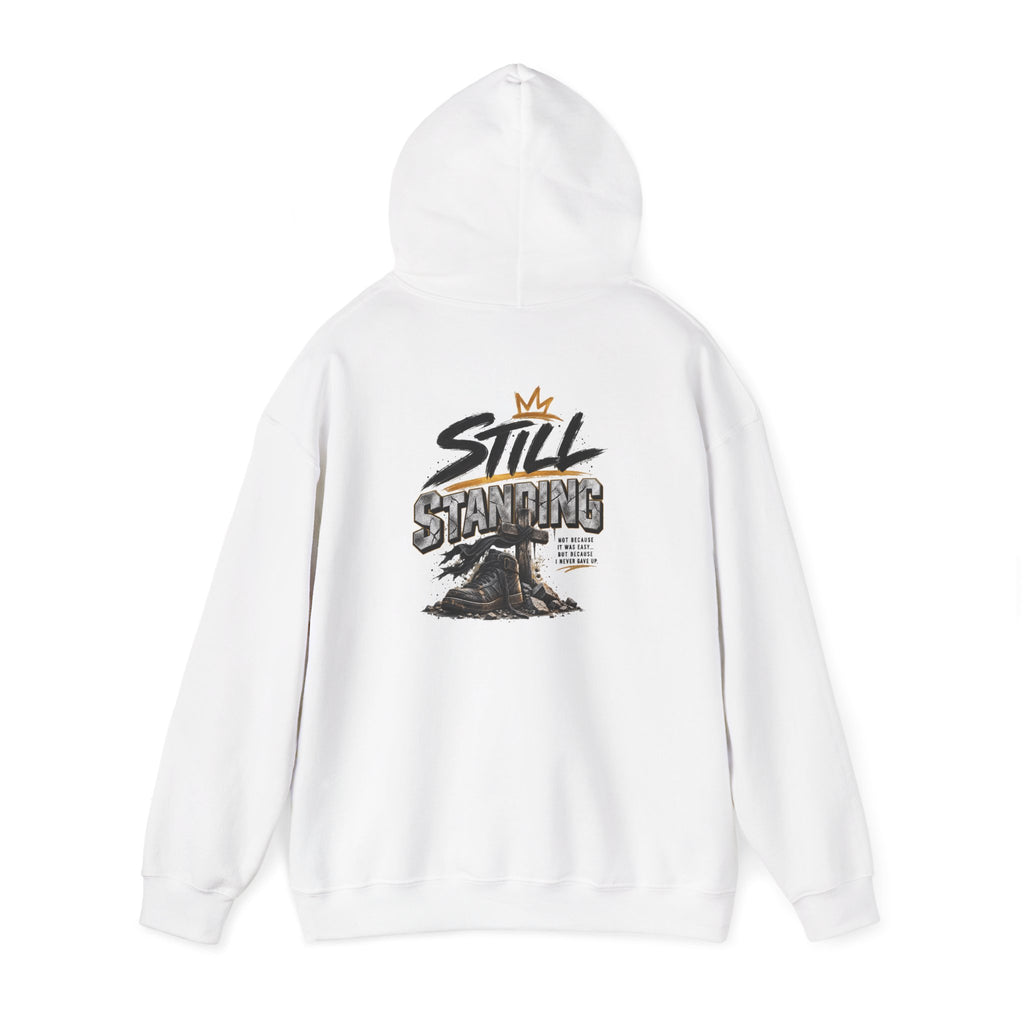 Still Standing Hoodie – Inspirational Mountain Sunrise Graphic Sweatshirt