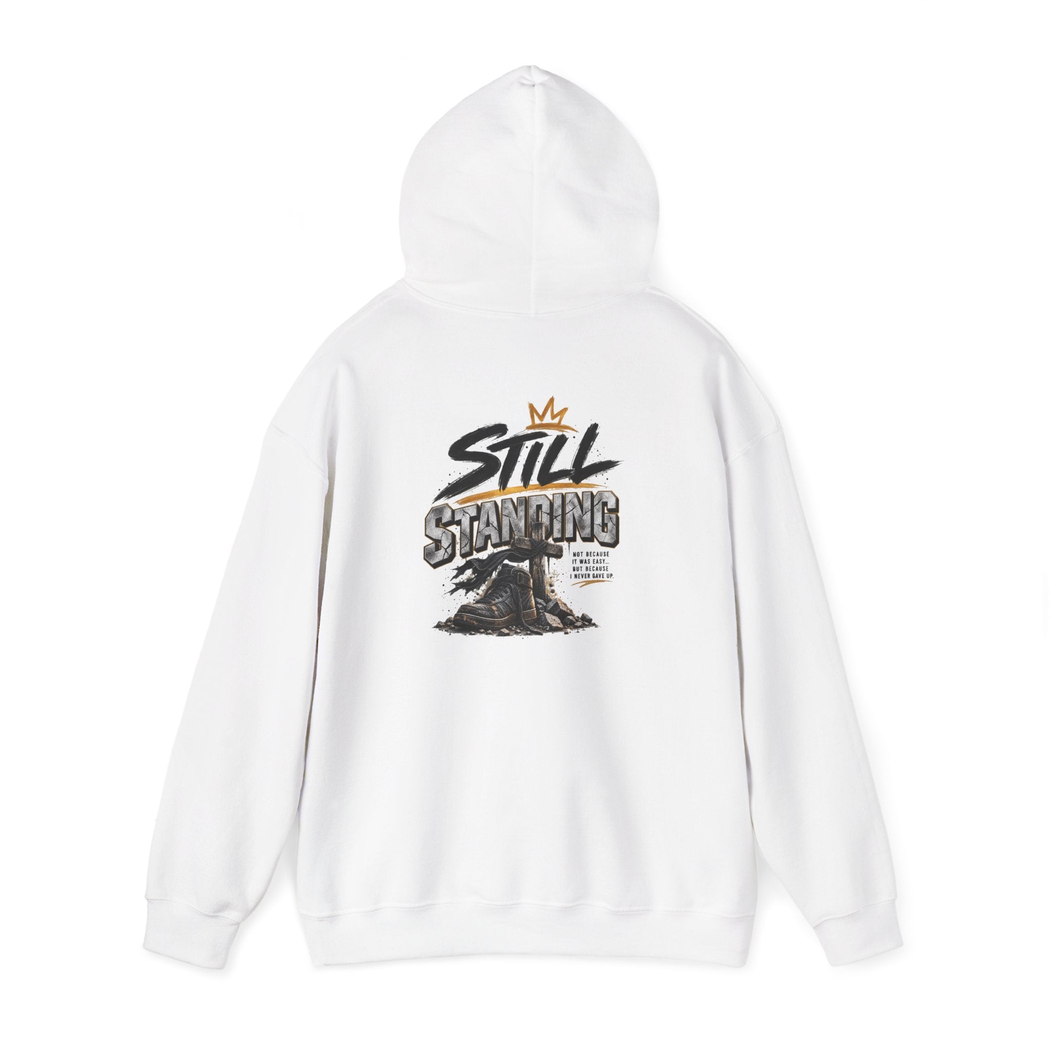 Still Standing Hoodie – Inspirational Mountain Sunrise Graphic Sweatshirt