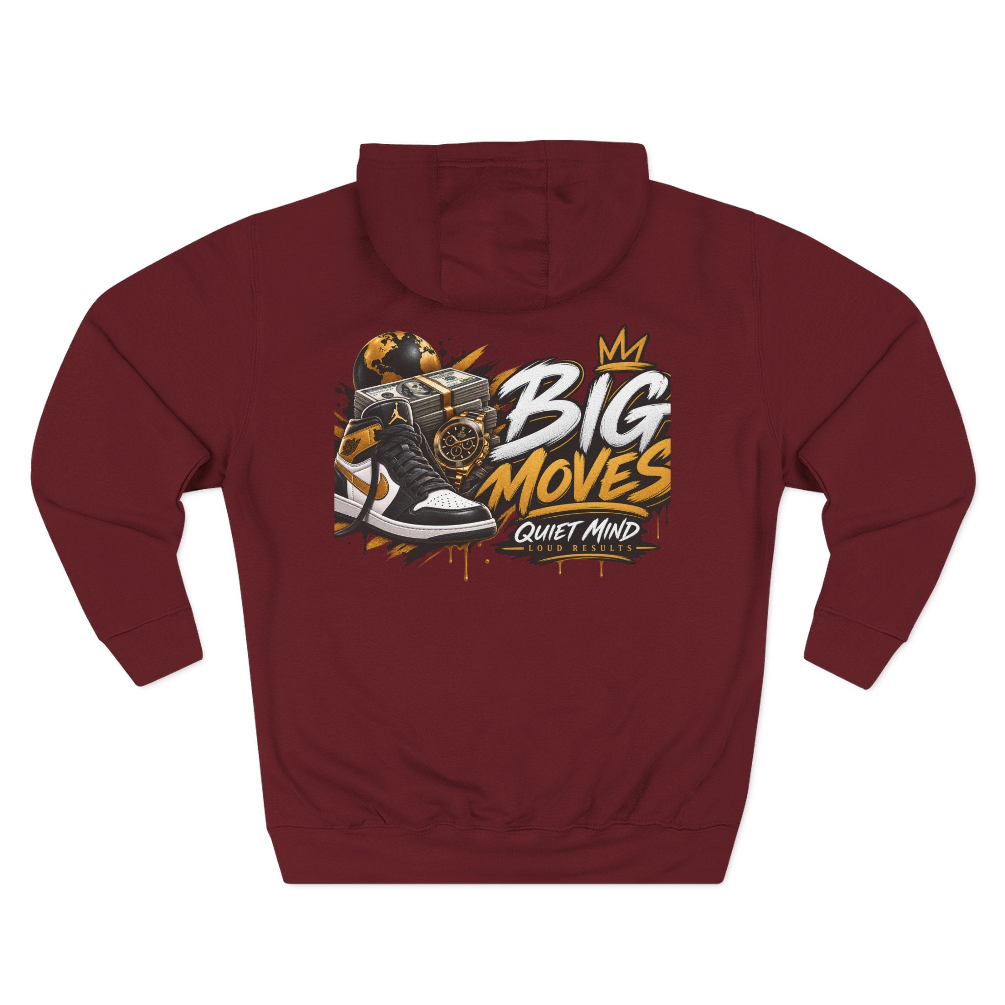 Big Moves Graphic Hoodie — 'Big Moves, Quiet Mind' Streetwear Pullover