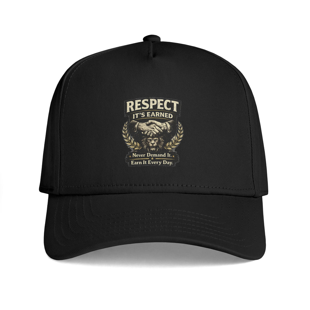 Respect It's Earned Trucker Cap — Motivational Military-Style Snapback