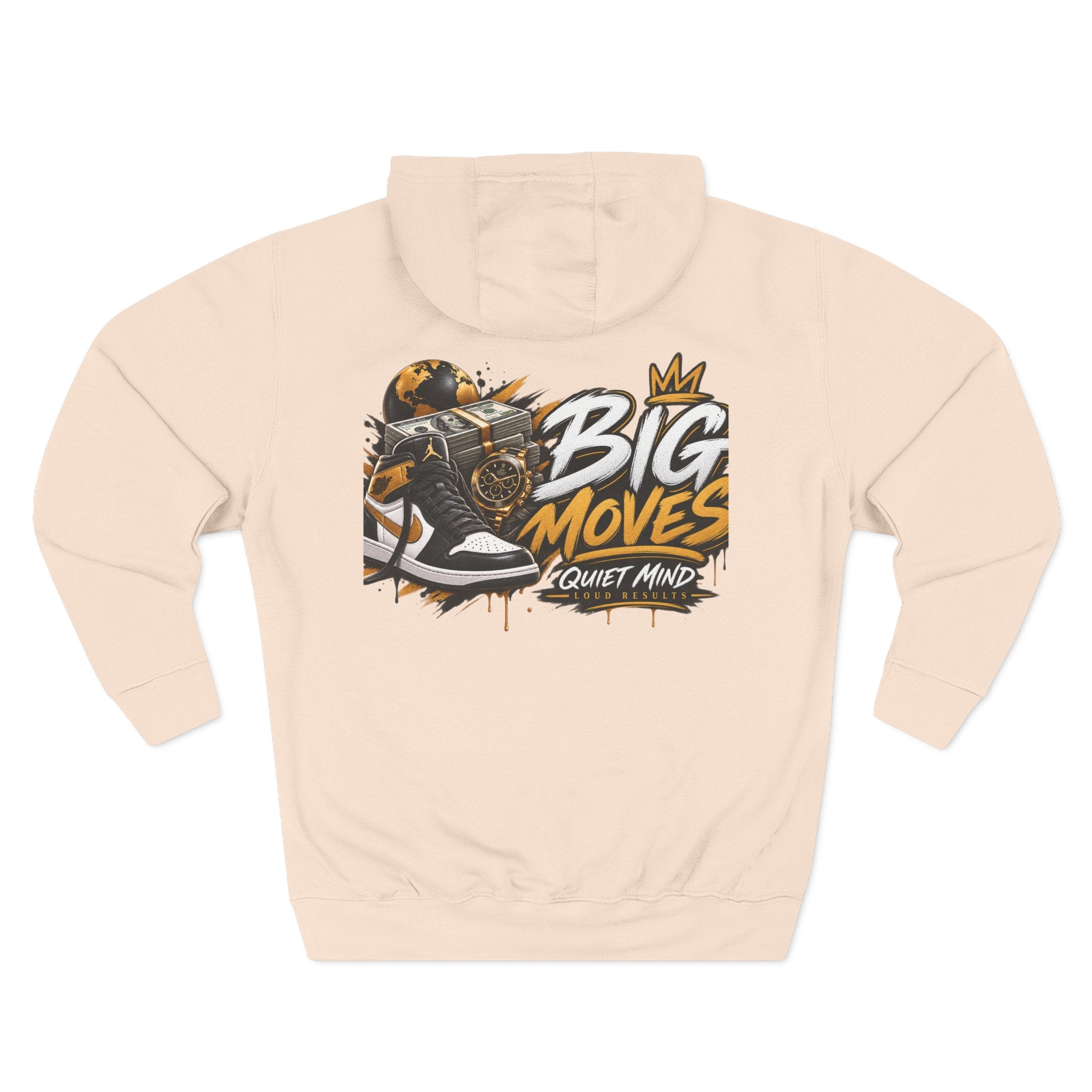 Big Moves Graphic Hoodie — 'Big Moves, Quiet Mind' Streetwear Pullover