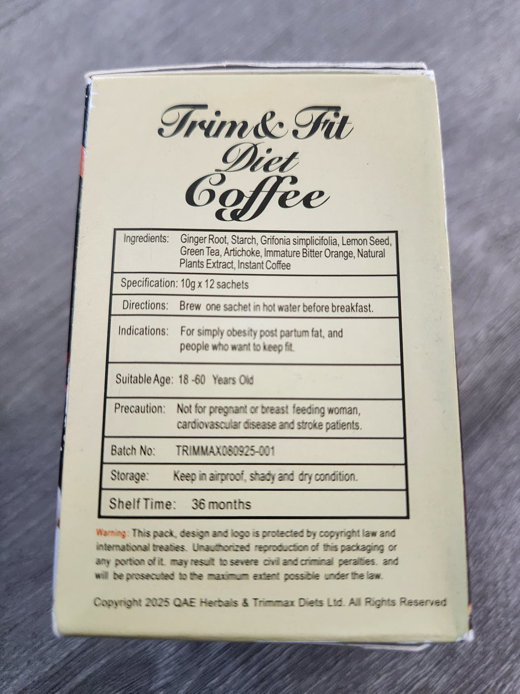 Trim & Fit Diet coffee