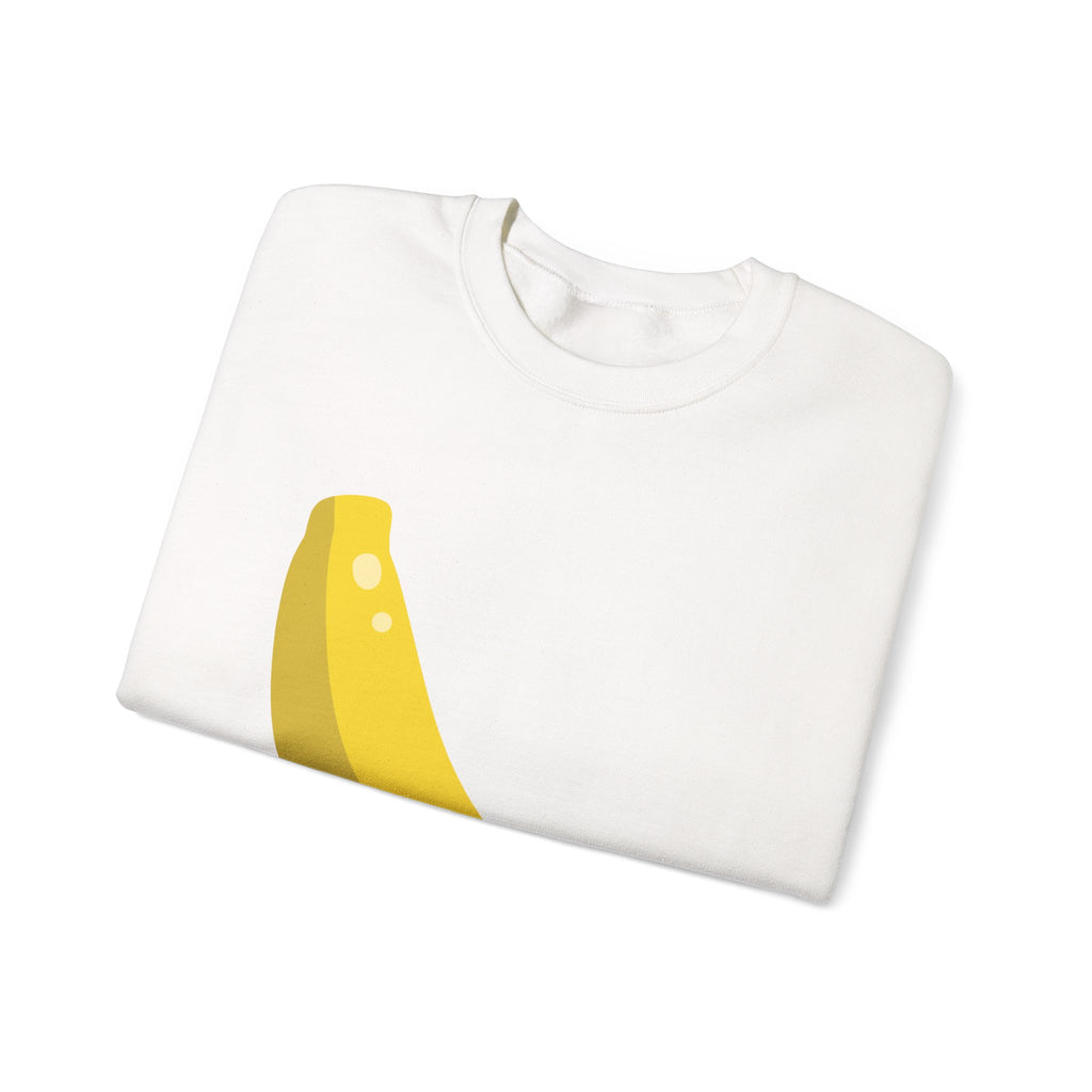 Banana Graphic Sweatshirt – Minimalist Yellow Fruit Crewneck