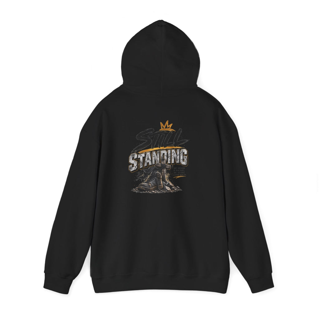 Still Standing Hoodie – Inspirational Mountain Sunrise Graphic Sweatshirt
