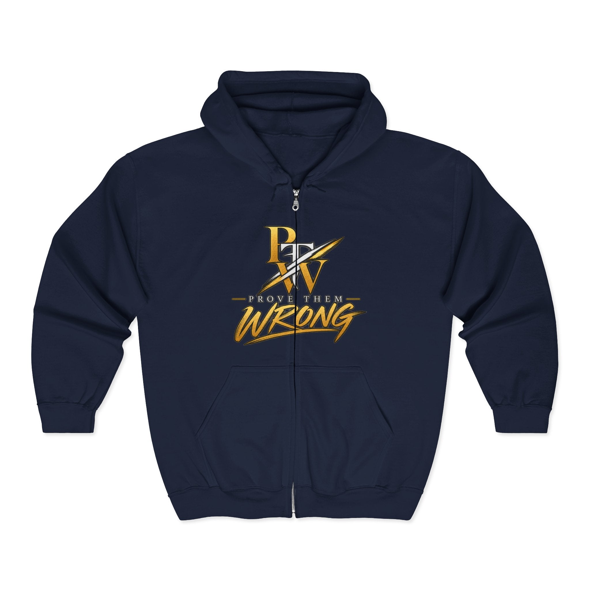 Elevate Don't Compete Full-Zip Hoodie — "Prove Them Wrong" Motivational Zip-Up