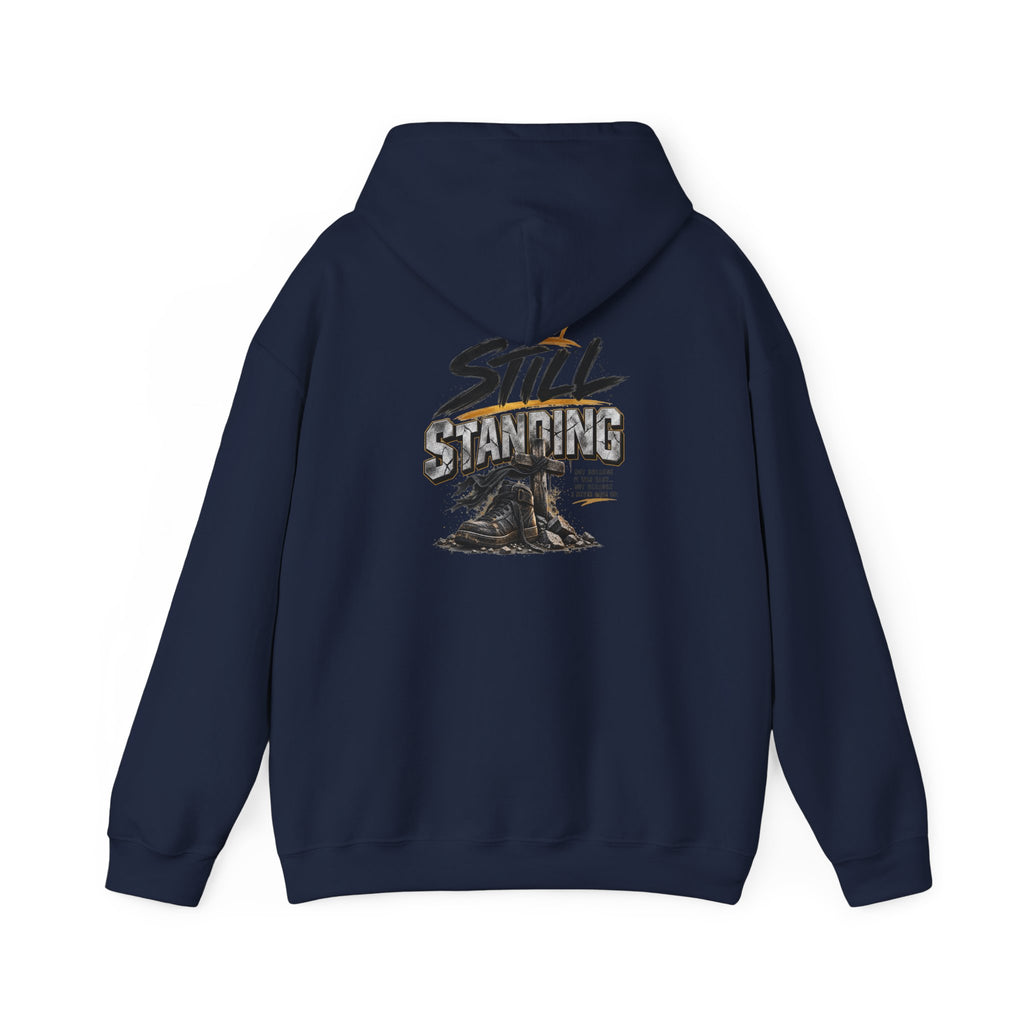 Still Standing Hoodie – Inspirational Mountain Sunrise Graphic Sweatshirt