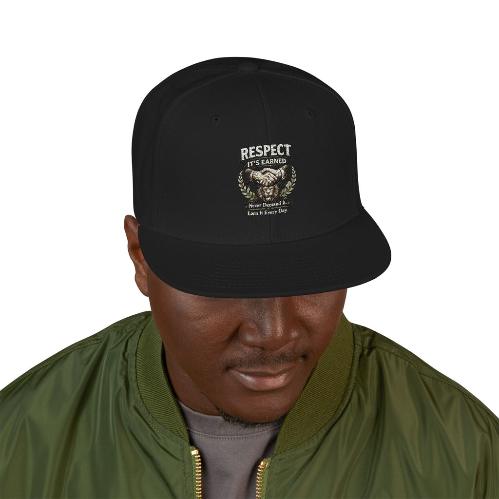 Snapback Hat - Camo Bear Embroidered Patch Cap