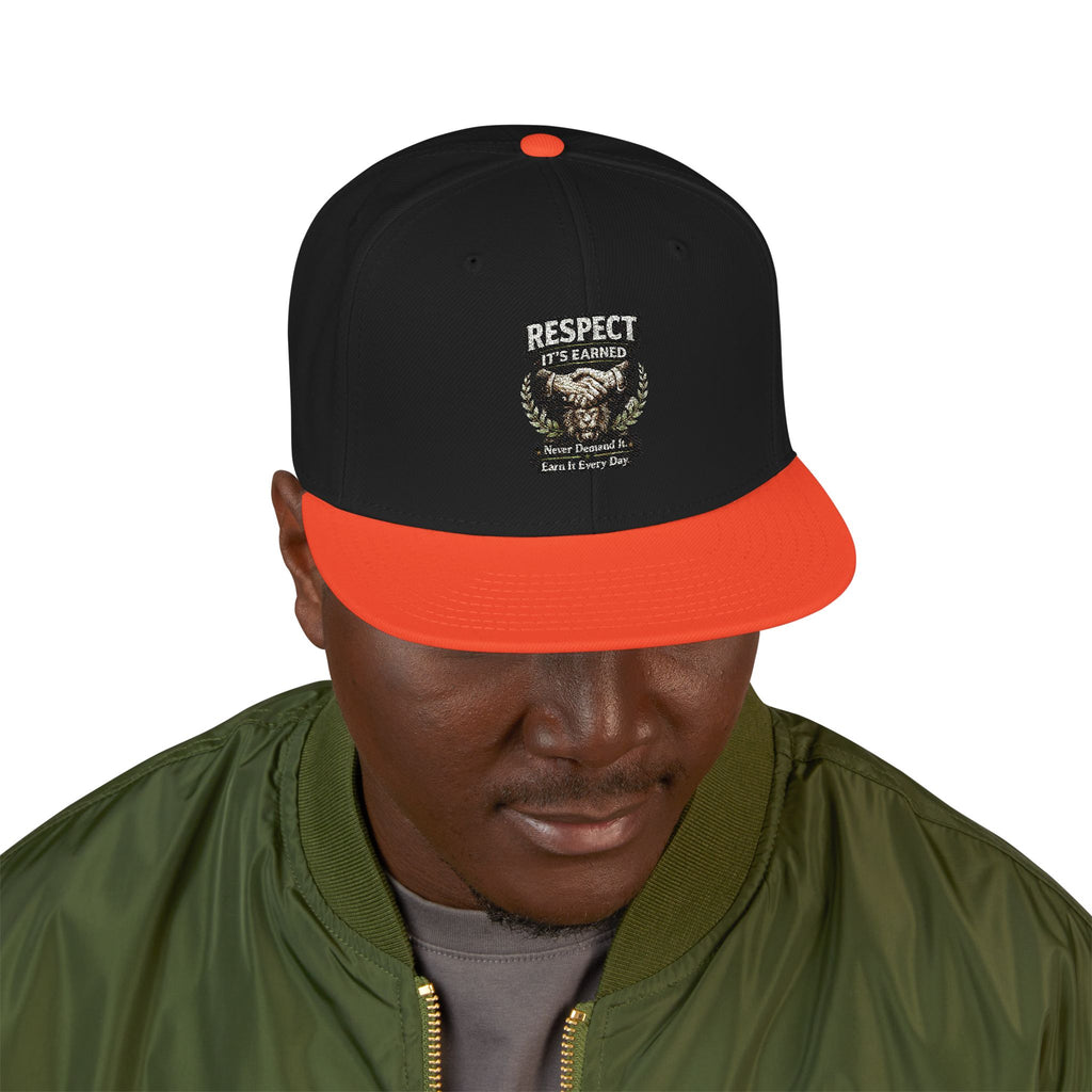 Snapback Hat - Camo Bear Embroidered Patch Cap