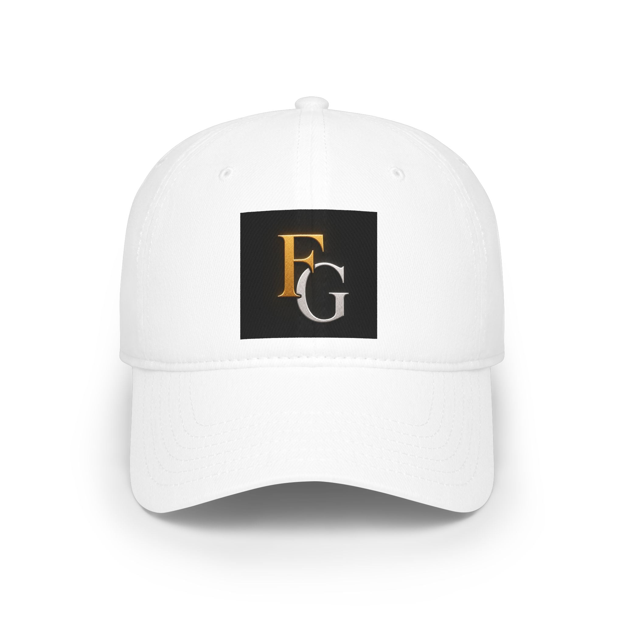 FG Monogram Low Profile Baseball Cap – Embroidered Gold & Silver Initials