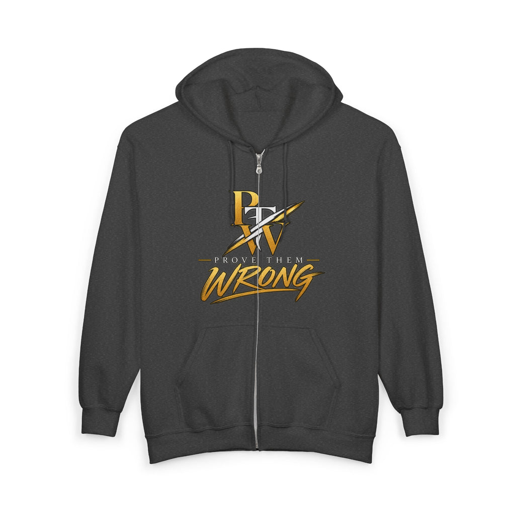 Elevate Don't Compete Full-Zip Hoodie — "Prove Them Wrong" Motivational Zip-Up