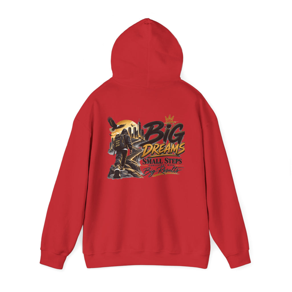 Stay Locked In Hoodie — "Big Dreams, Small Steps" Motivational Graphic Hoodie