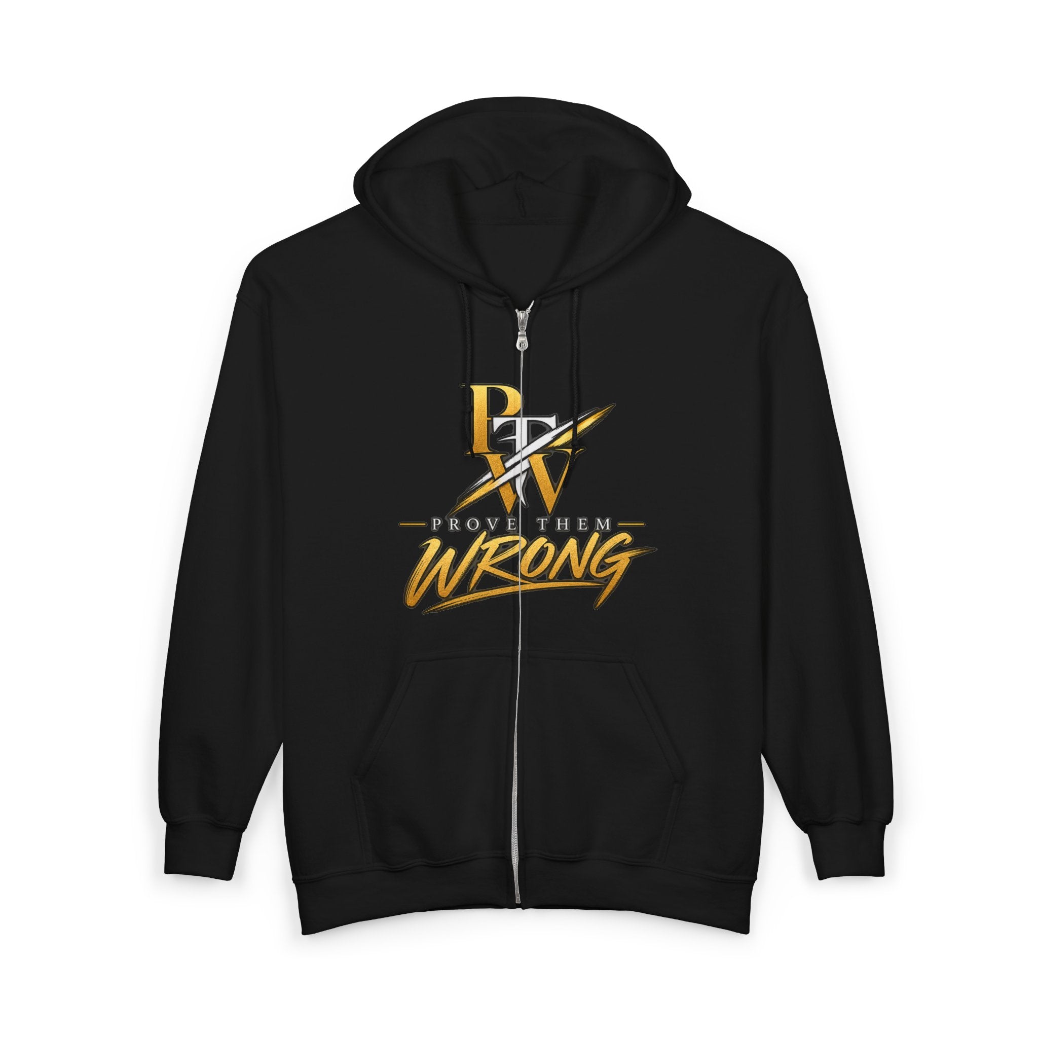 Elevate Don't Compete Full-Zip Hoodie — "Prove Them Wrong" Motivational Zip-Up