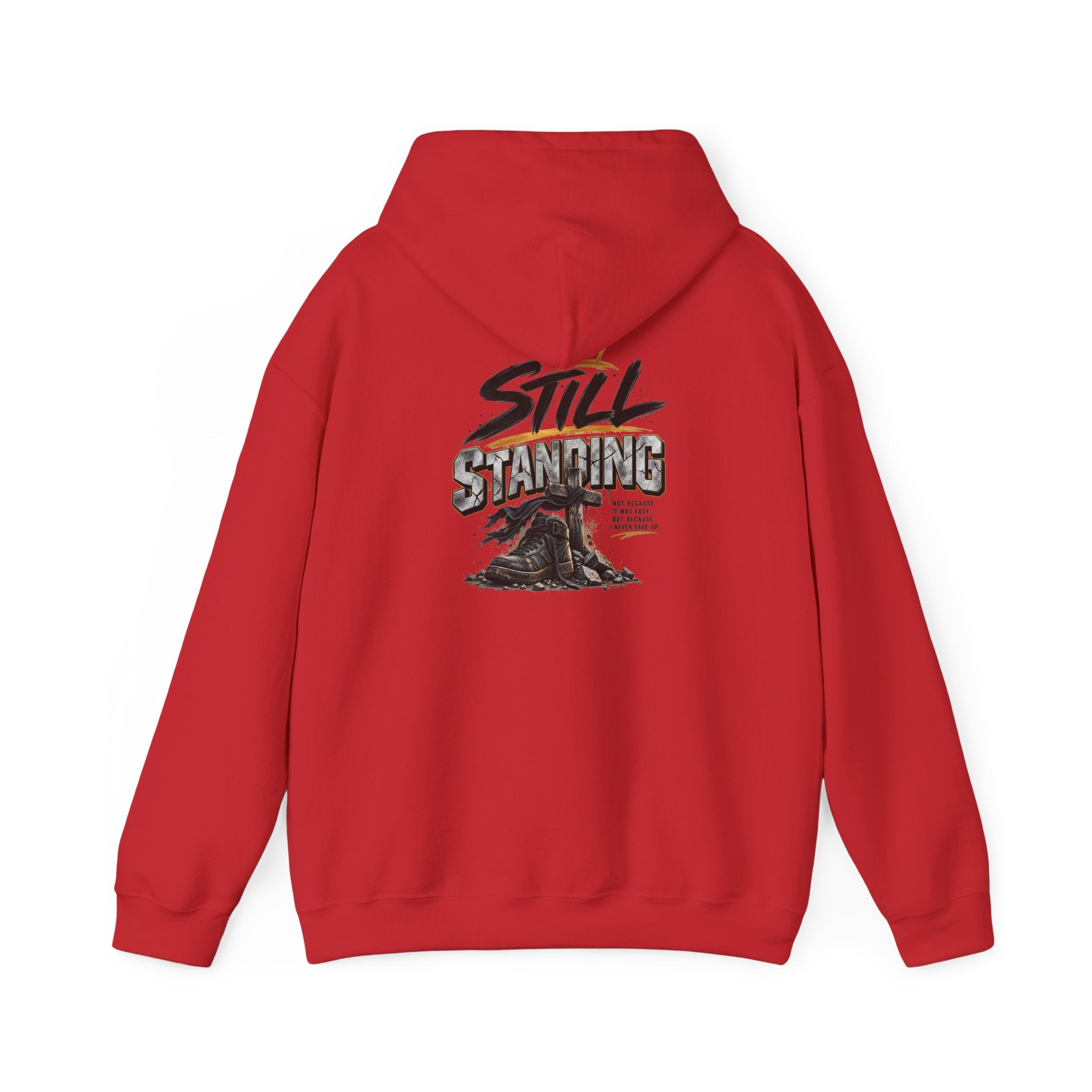 Still Standing Hoodie – Inspirational Mountain Sunrise Graphic Sweatshirt