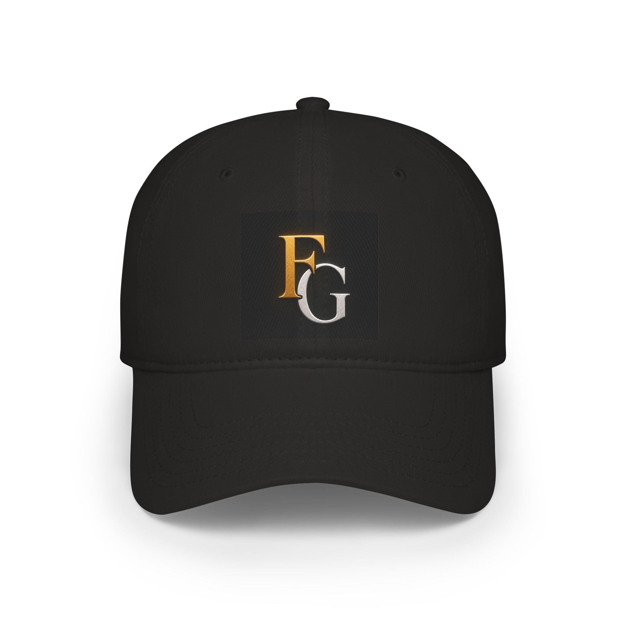 FG Monogram Low Profile Baseball Cap – Embroidered Gold & Silver Initials