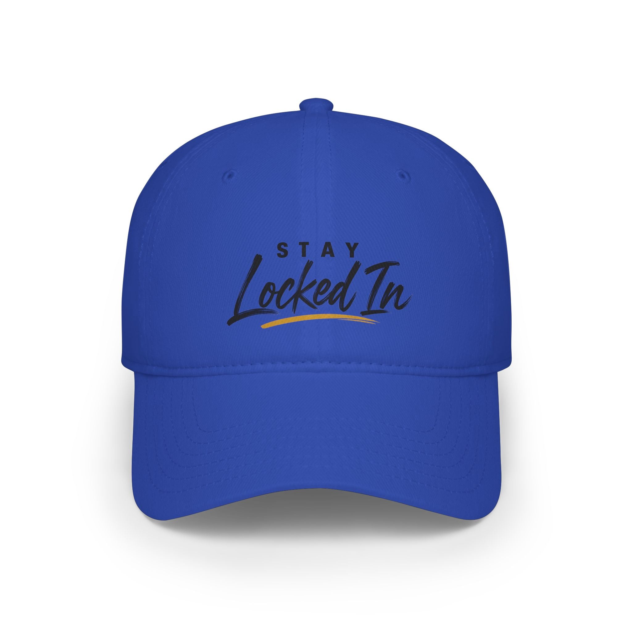 Stay Locked In Baseball Cap — Low Profile Red Dad Hat
