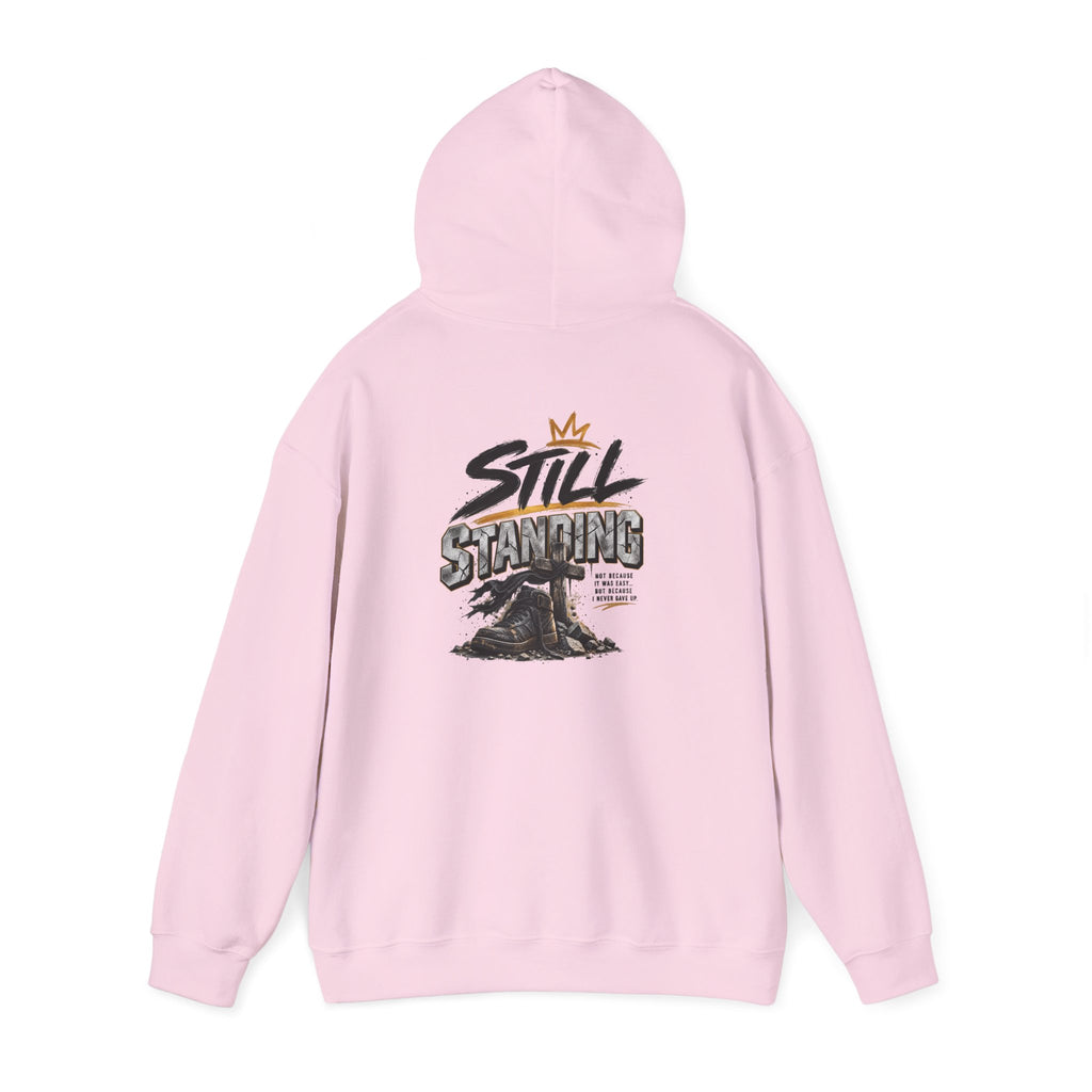 Still Standing Hoodie – Inspirational Mountain Sunrise Graphic Sweatshirt