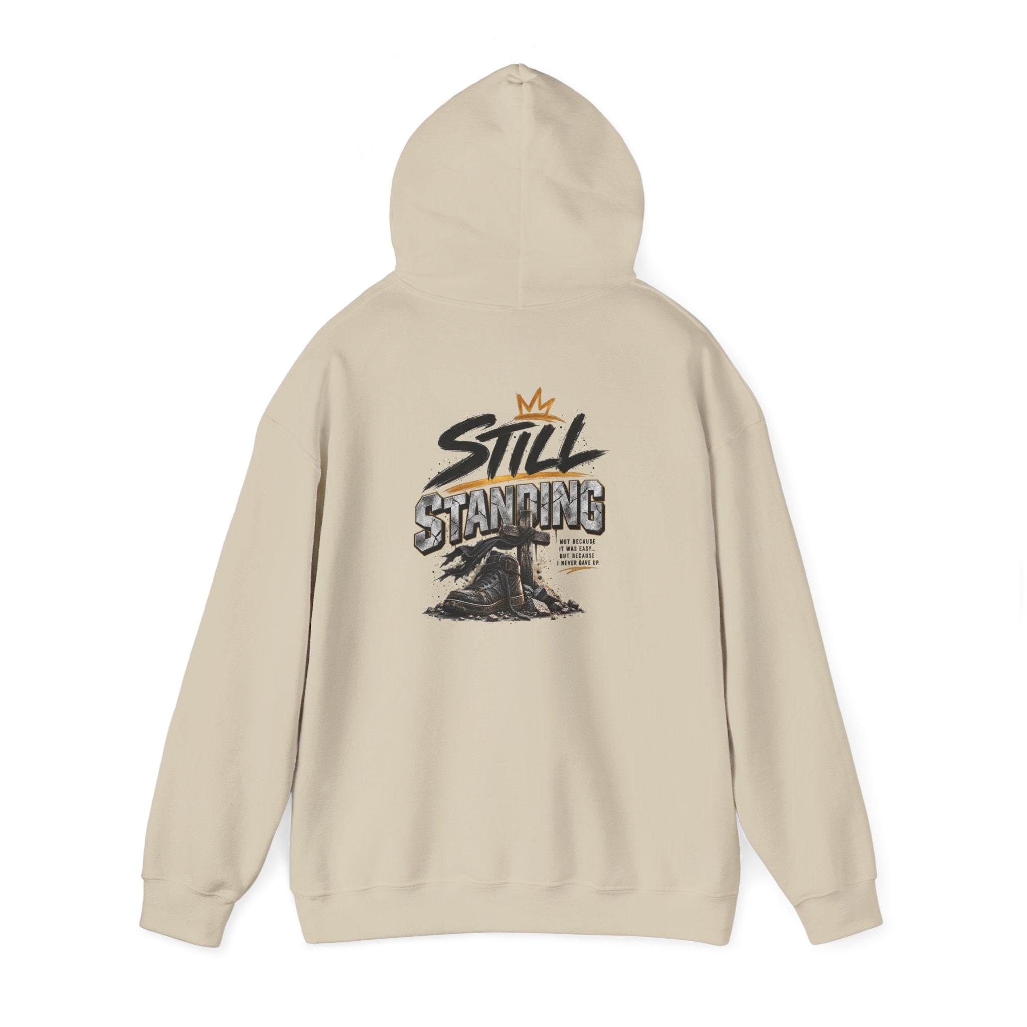 Still Standing Hoodie – Inspirational Mountain Sunrise Graphic Sweatshirt
