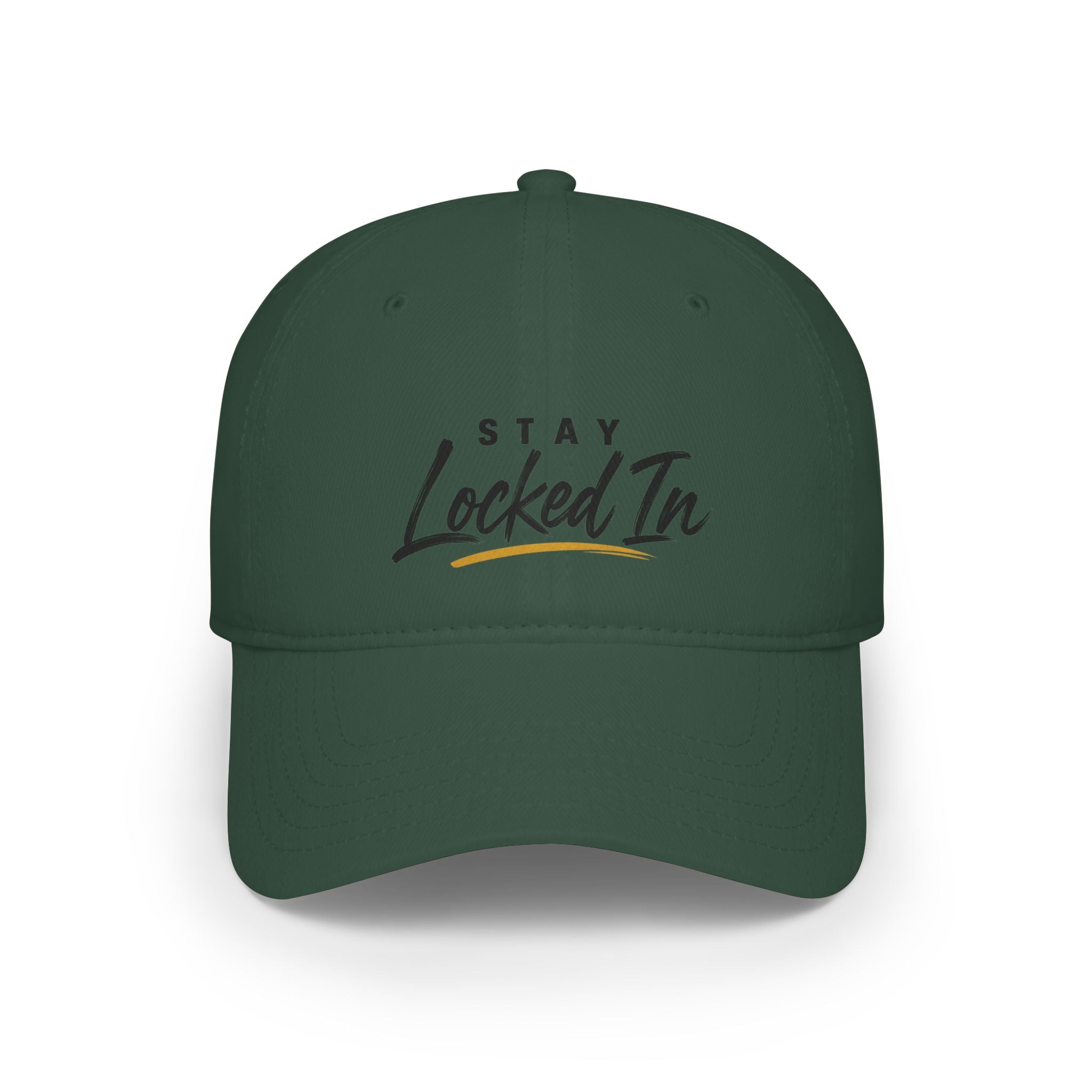 Stay Locked In Baseball Cap — Low Profile Red Dad Hat